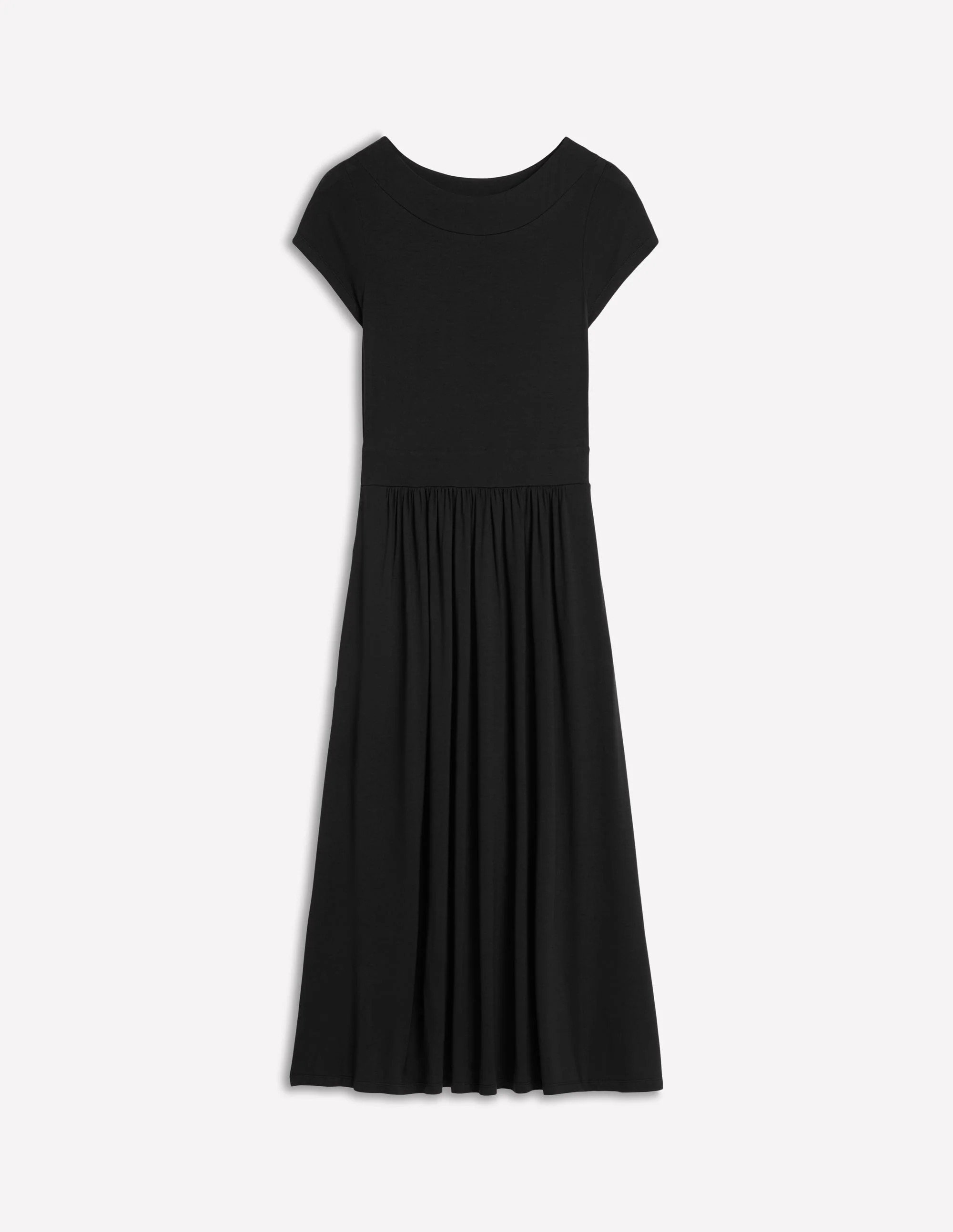 Melanie Jersey Midi Dress-Black - Image 5