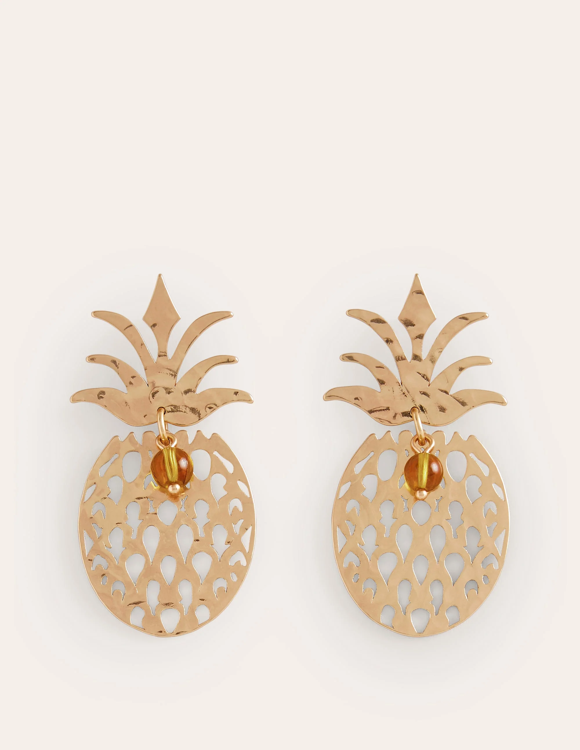 Metal Cut-Out Earrings-Pineapple - Image 2