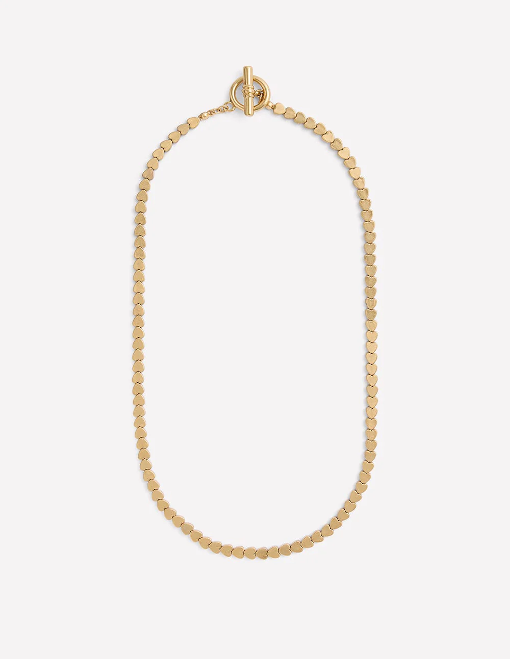 Metal Heart Necklace-Gold