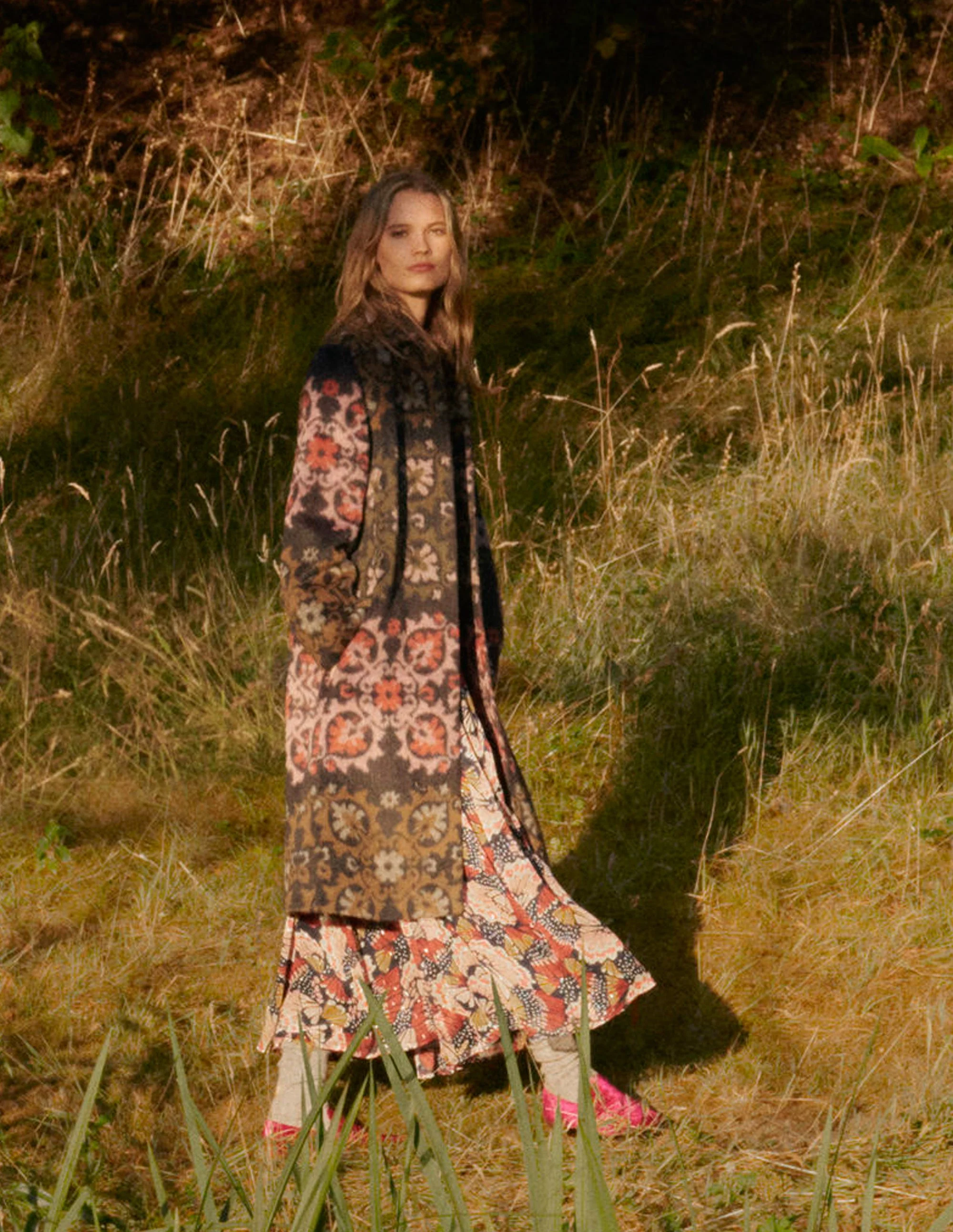 Metallic Detail Maxi Dress-Multi, Petal Stamp - Image 5
