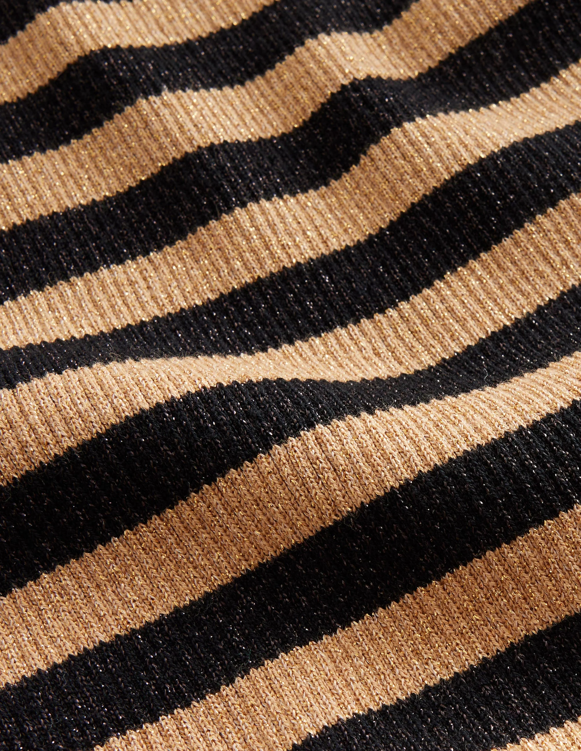 Metallic-Stripe Scarf-Black and Gold - Image 3