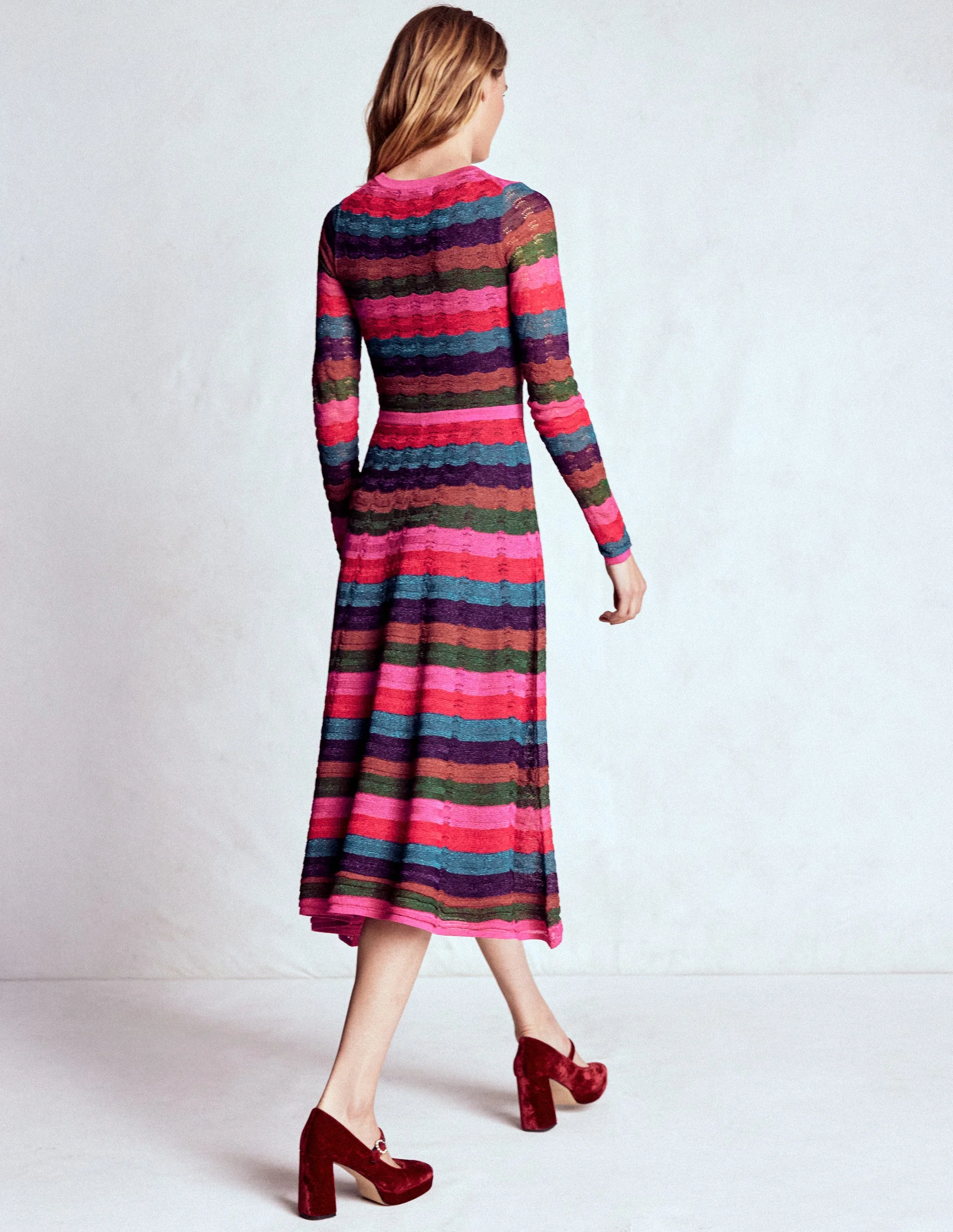 Metallic Wave Dress-Multi Stripe - Image 4