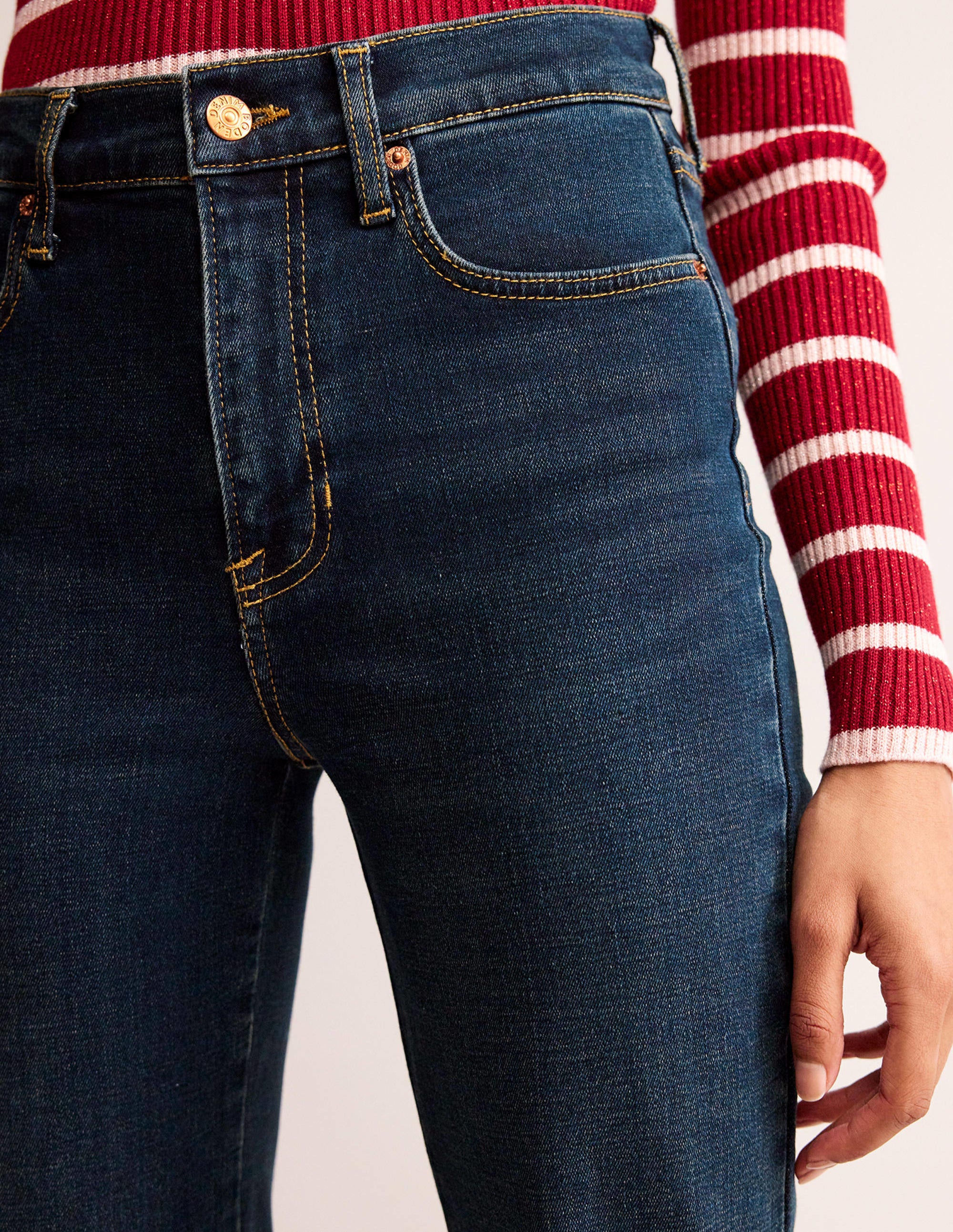 Mid Rise Slim Leg Jeans-Indigo Vintage - Image 5