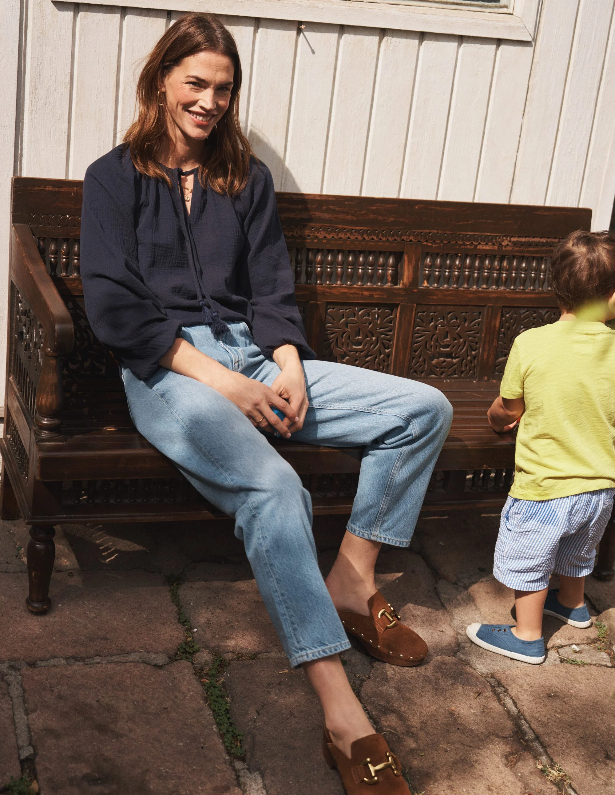 Mid Rise Tapered Jeans-Light Vintage - Image 7