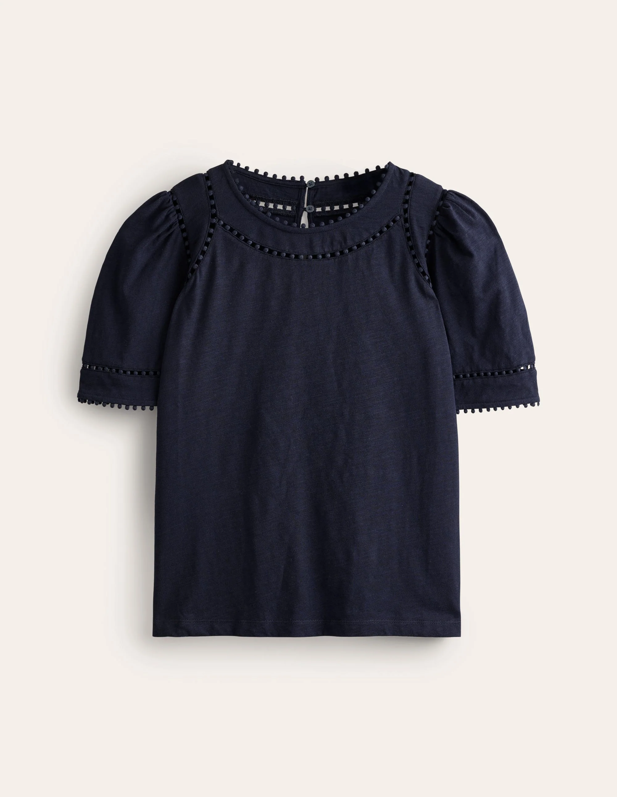 Mila Trim Detail Top-Navy - Image 5