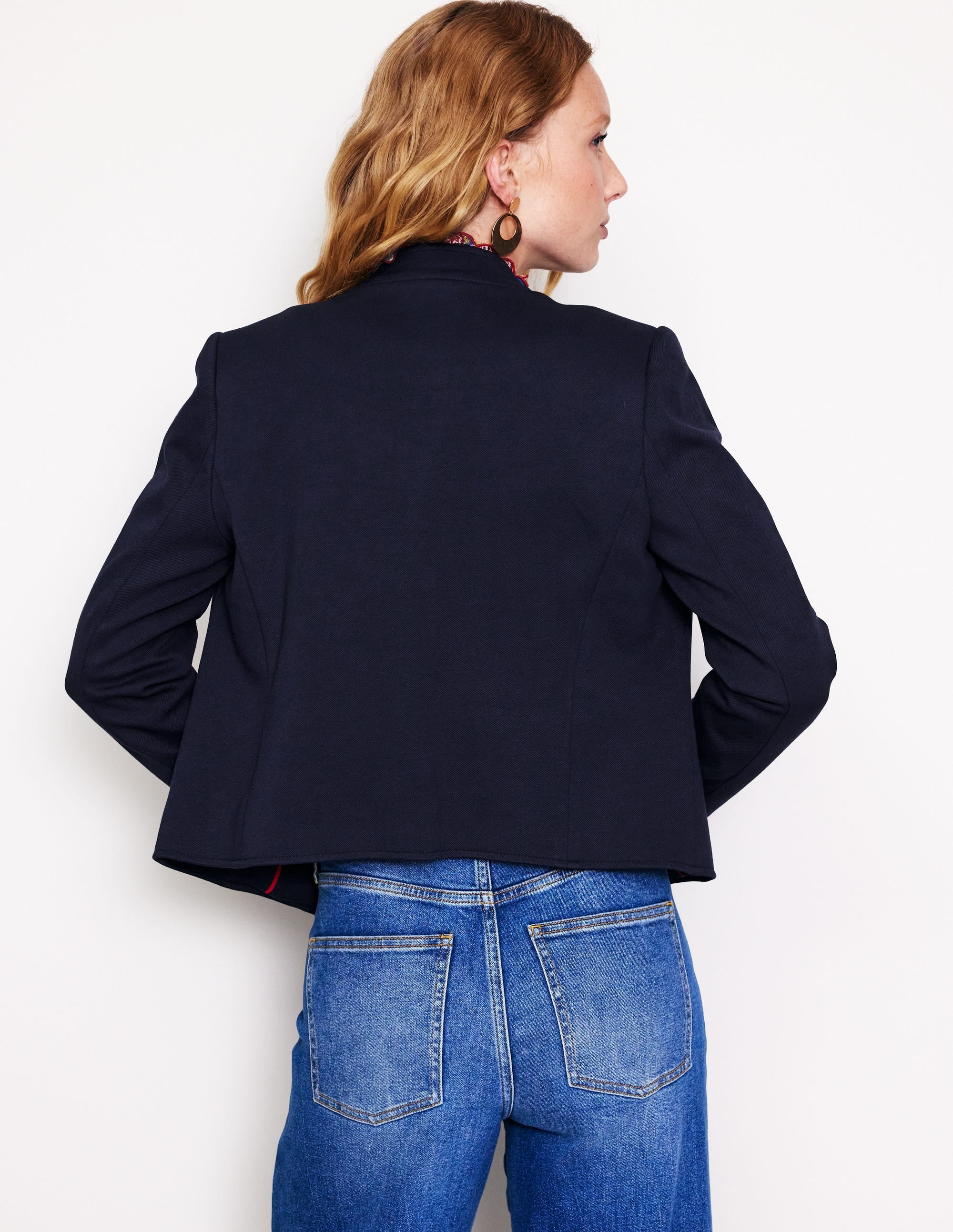 Military Ponte Jacket-Navy - Image 3