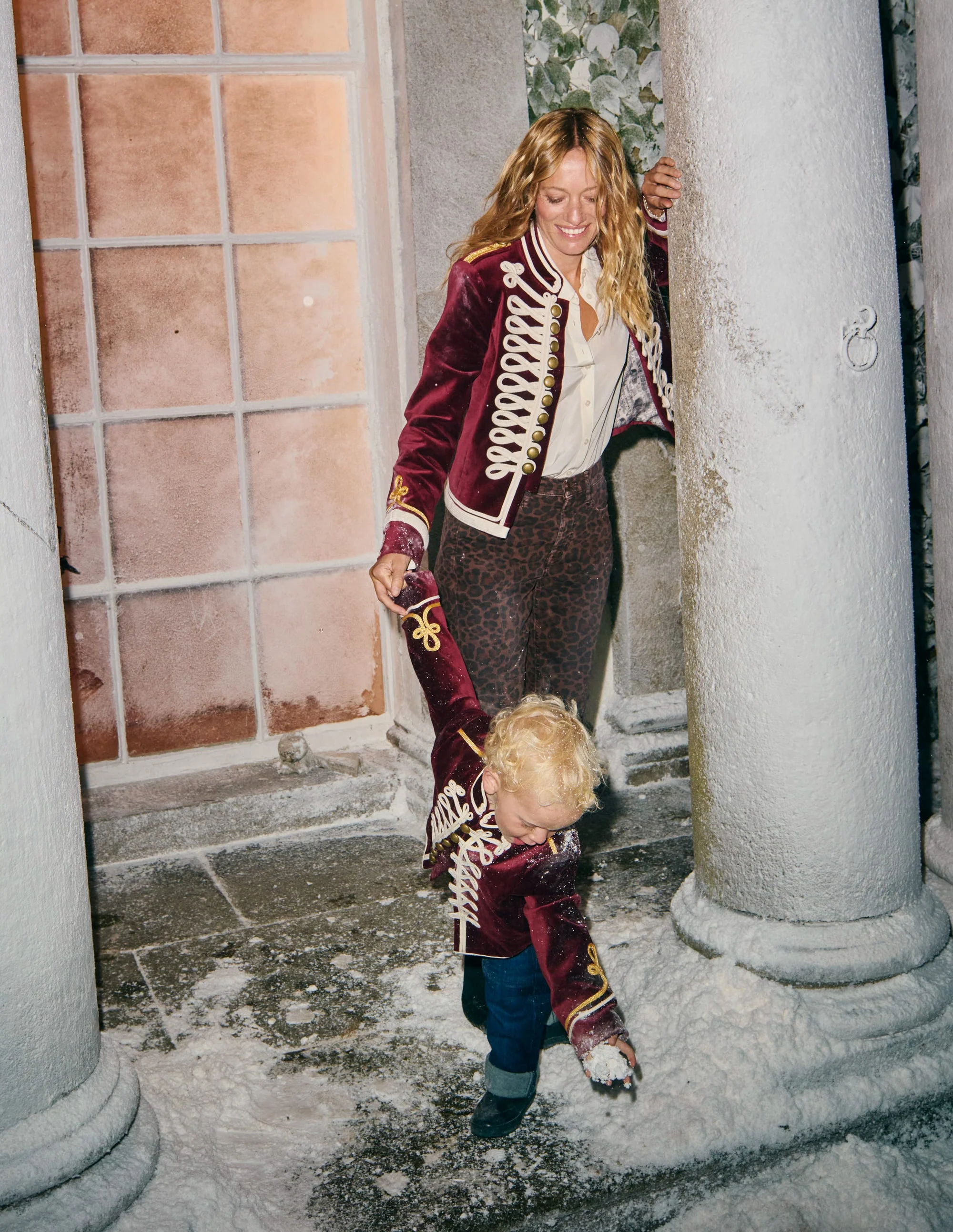 Military Velvet Jacket-Cabernet - Image 6