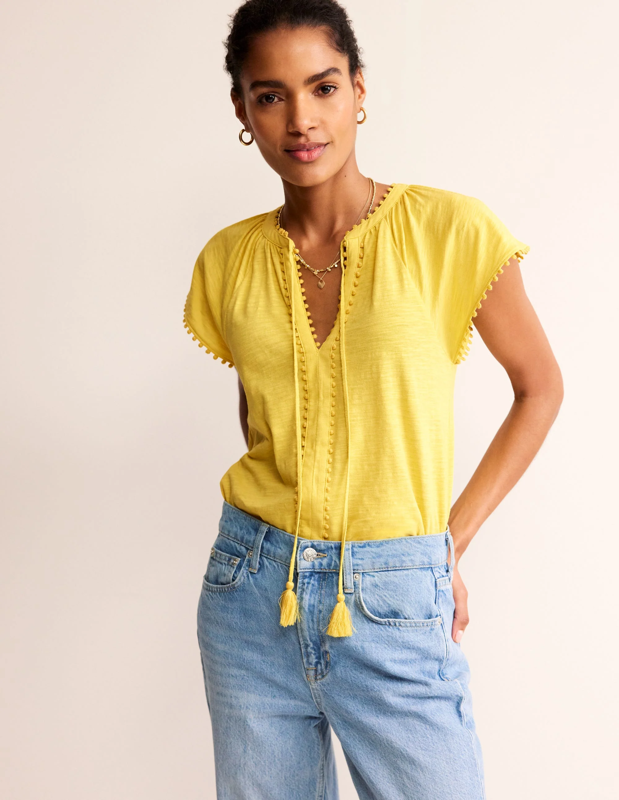 Millie Trim Detail Top-Passion Fruit - Image 4
