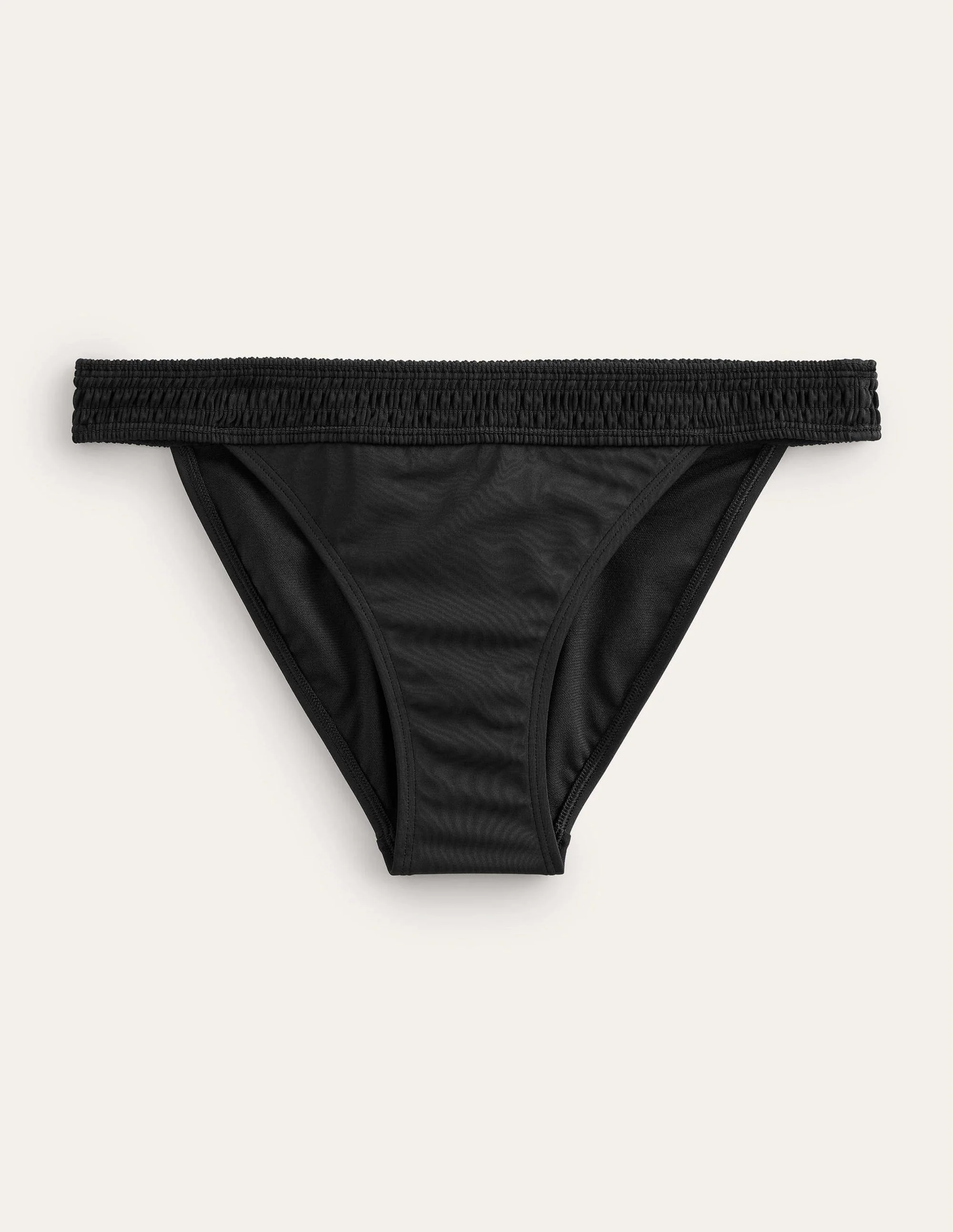 Milos Smocked Bikini Bottoms-Black - Image 5