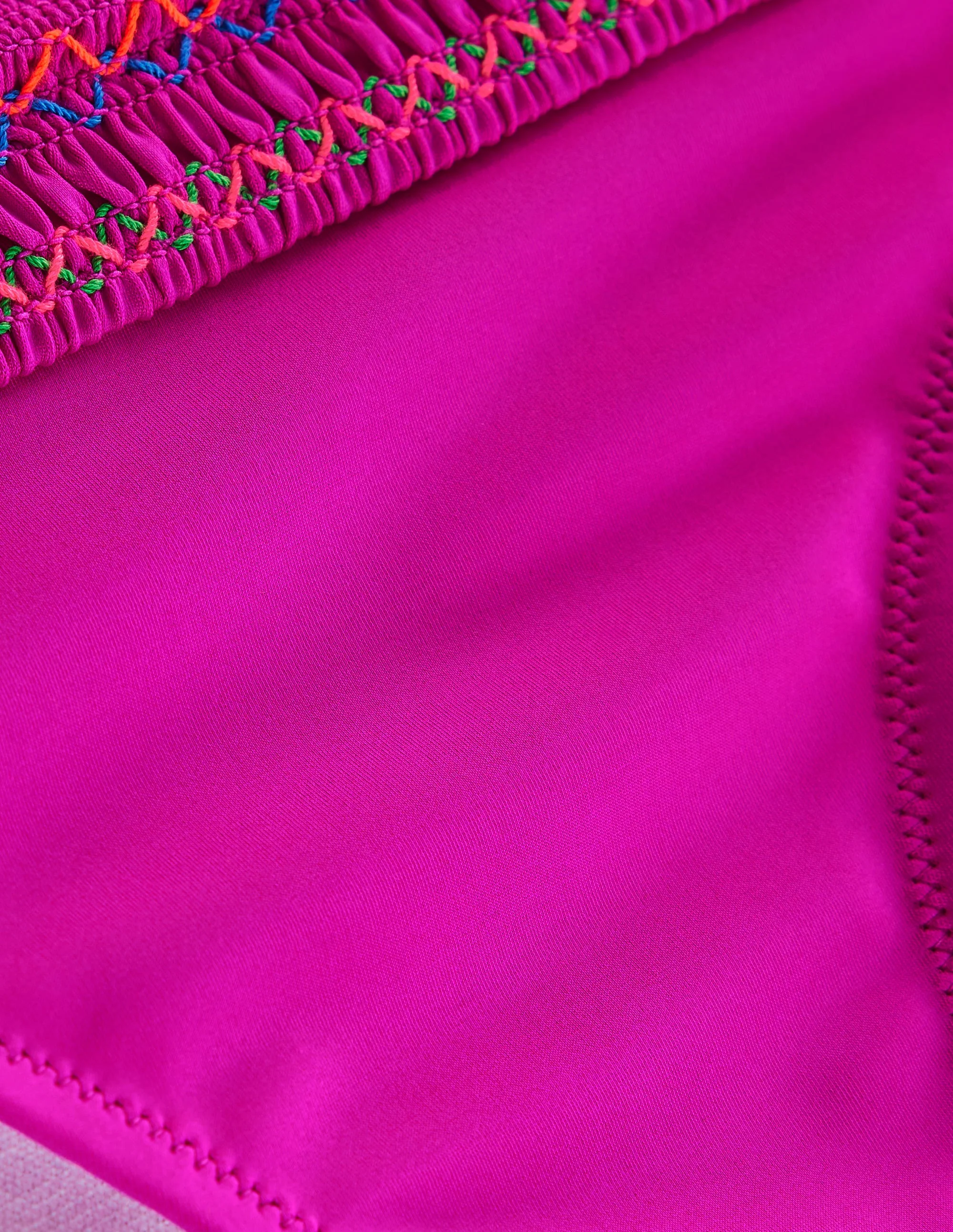 Milos Smocked Bikini Bottoms-Very fuchsia - Image 6