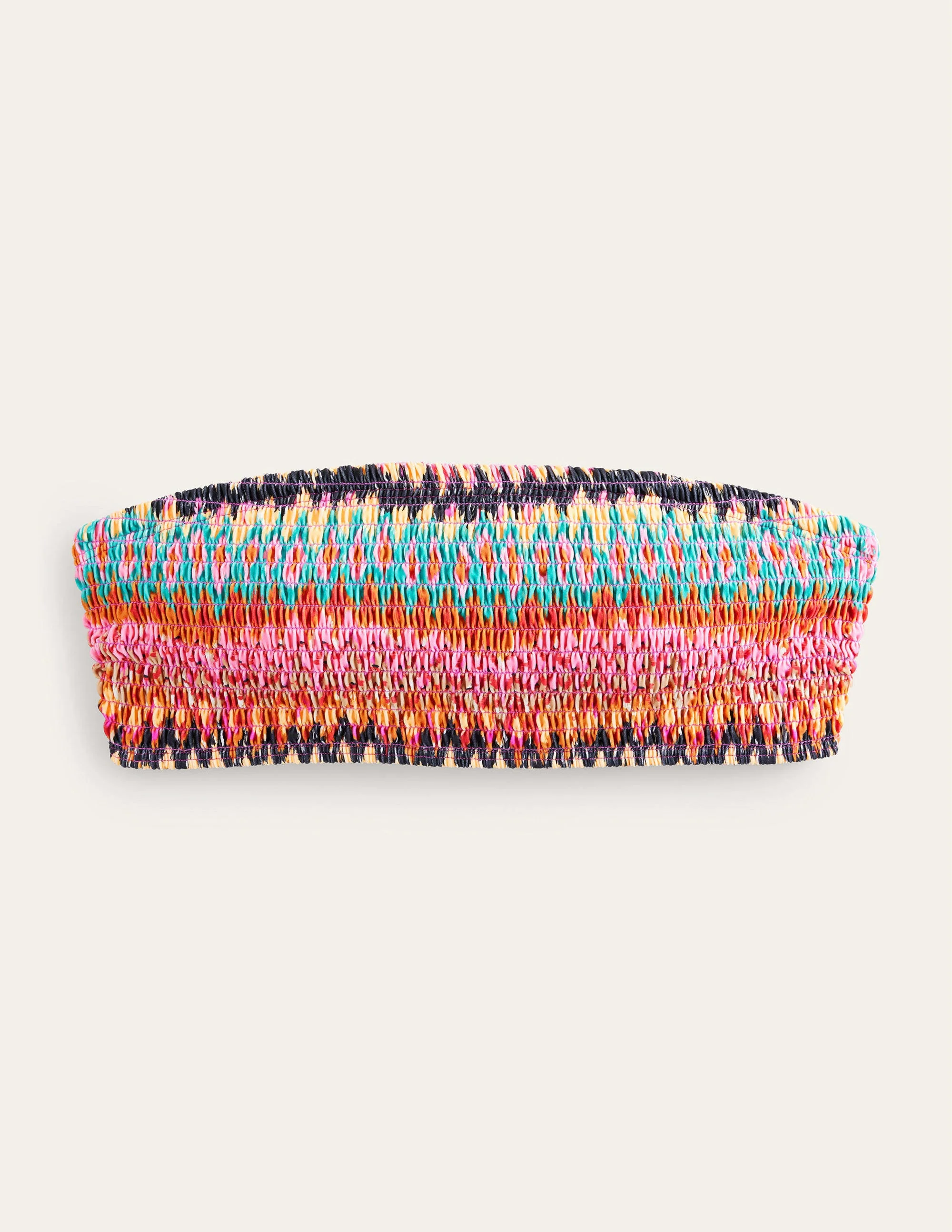Milos Smocked  Bikini Top-Multi Ikat - Image 4