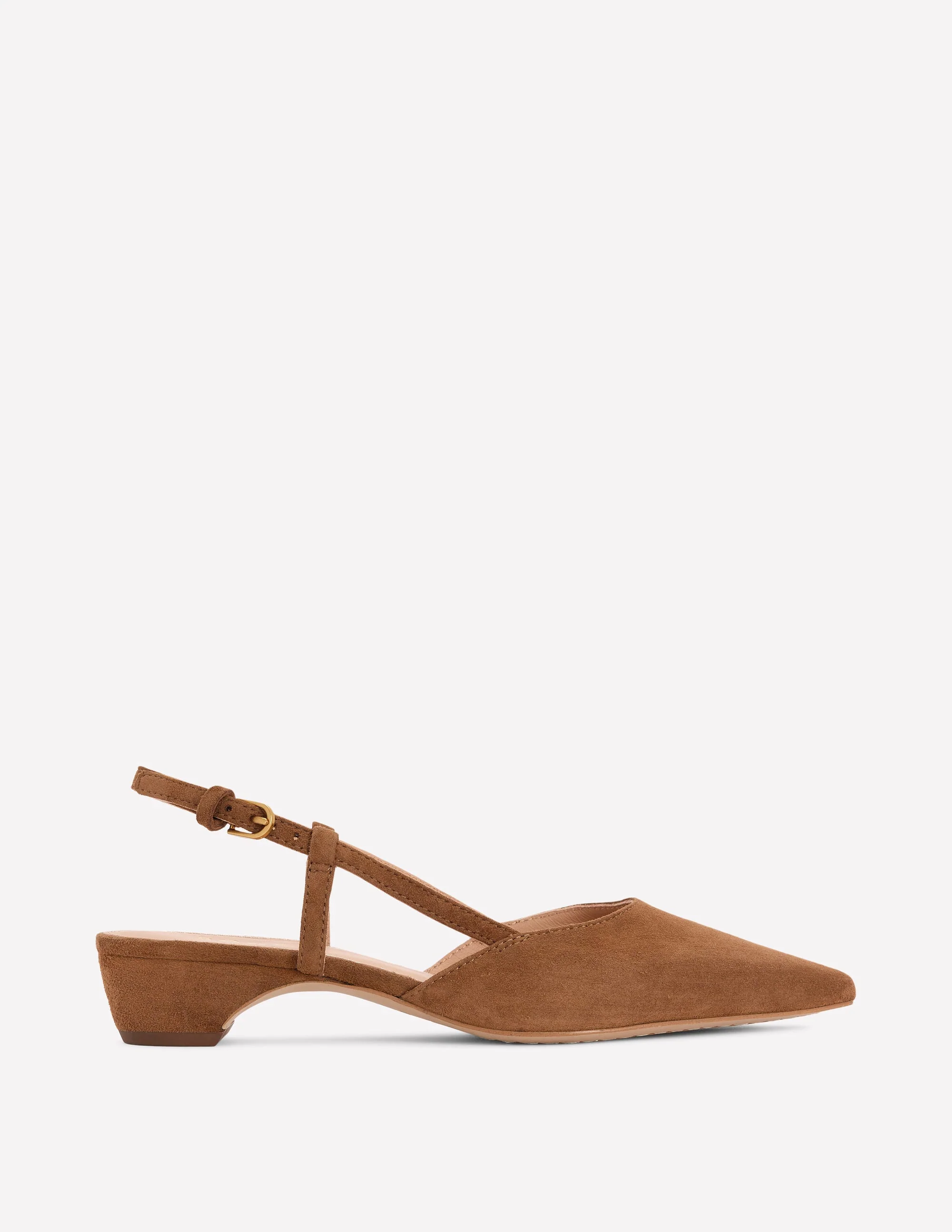 Mini Block Sling Backs-Raw Umber - Image 2