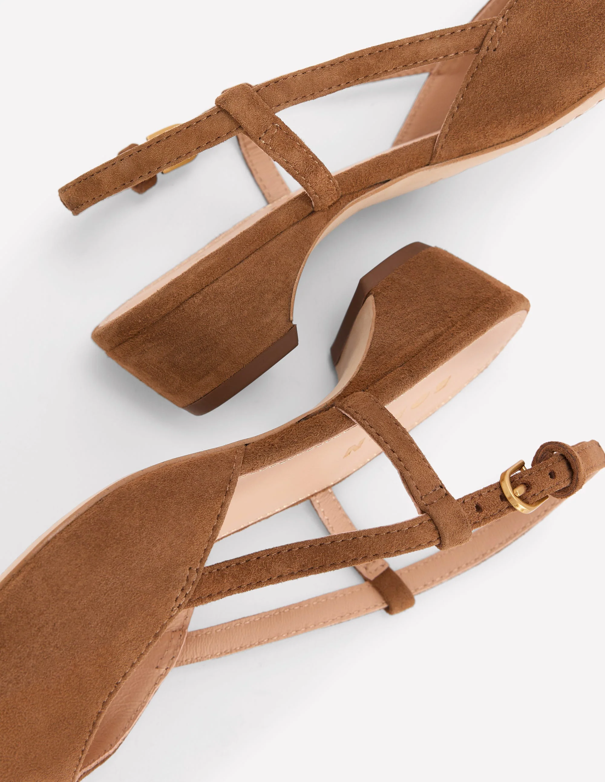Mini Block Sling Backs-Raw Umber - Image 4