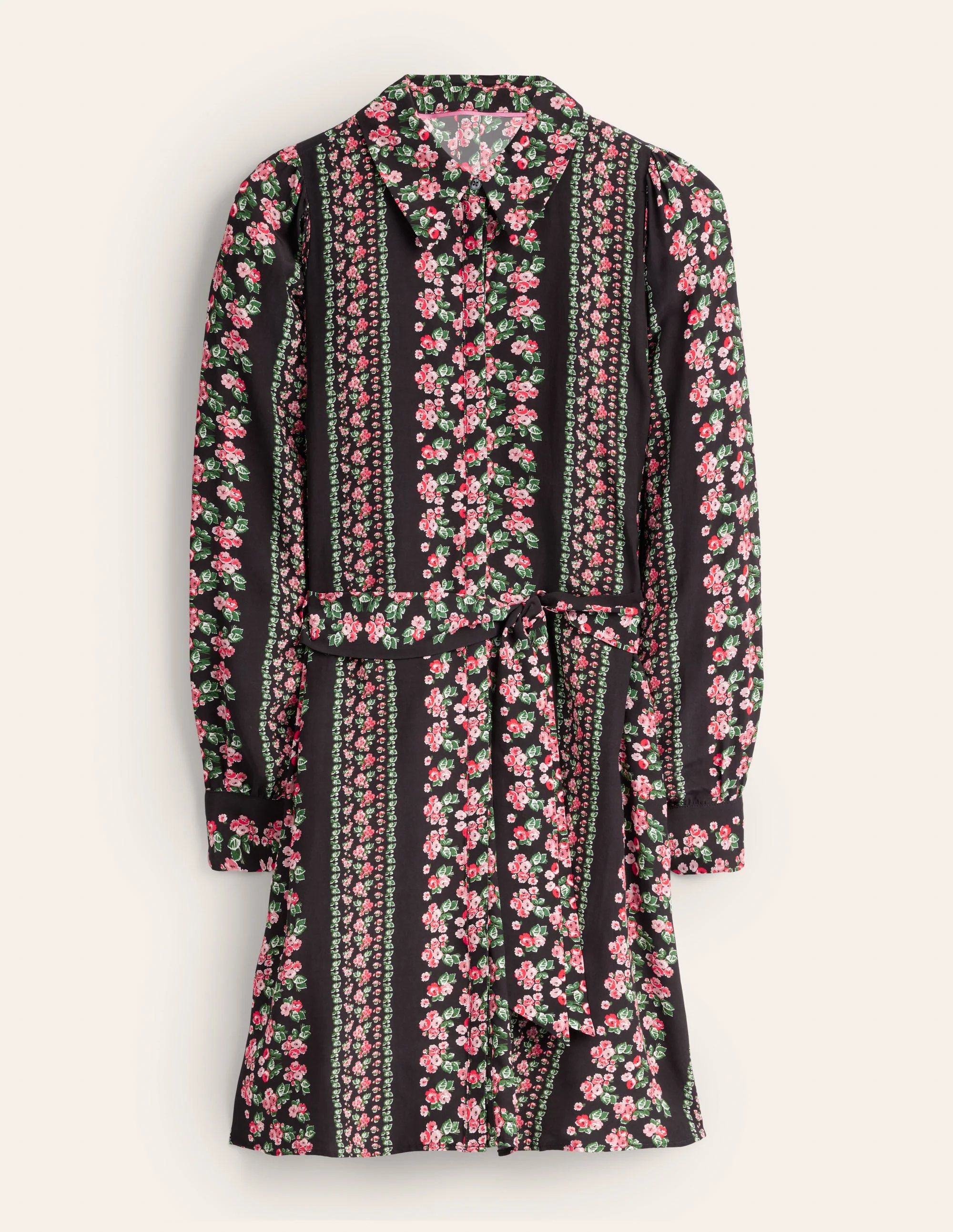 Mini Shirt Dress-Black, Diamond Rose - Image 5