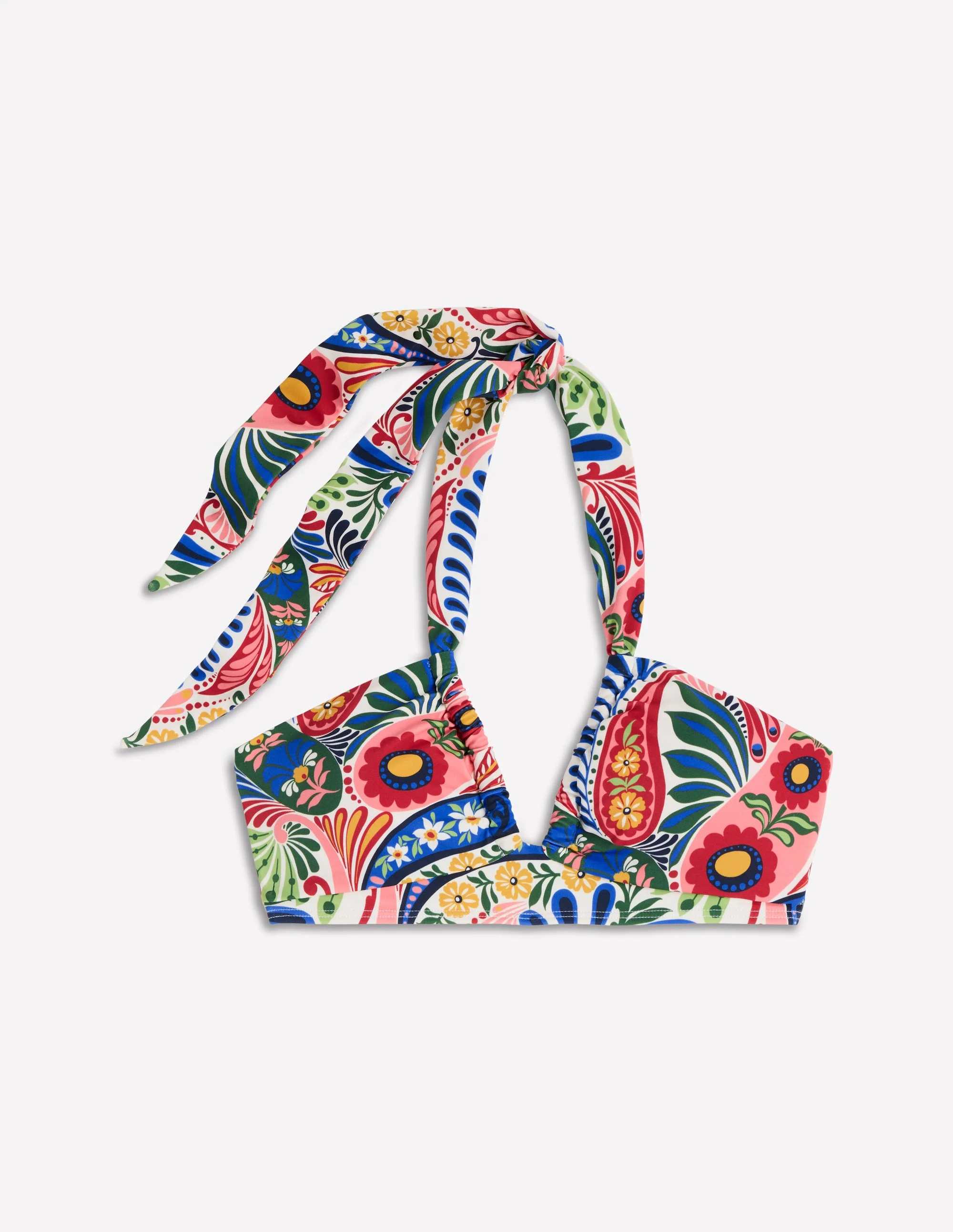 Minori Halter Tie Bikini Top-Multi, Enchanted Paisley - Image 5