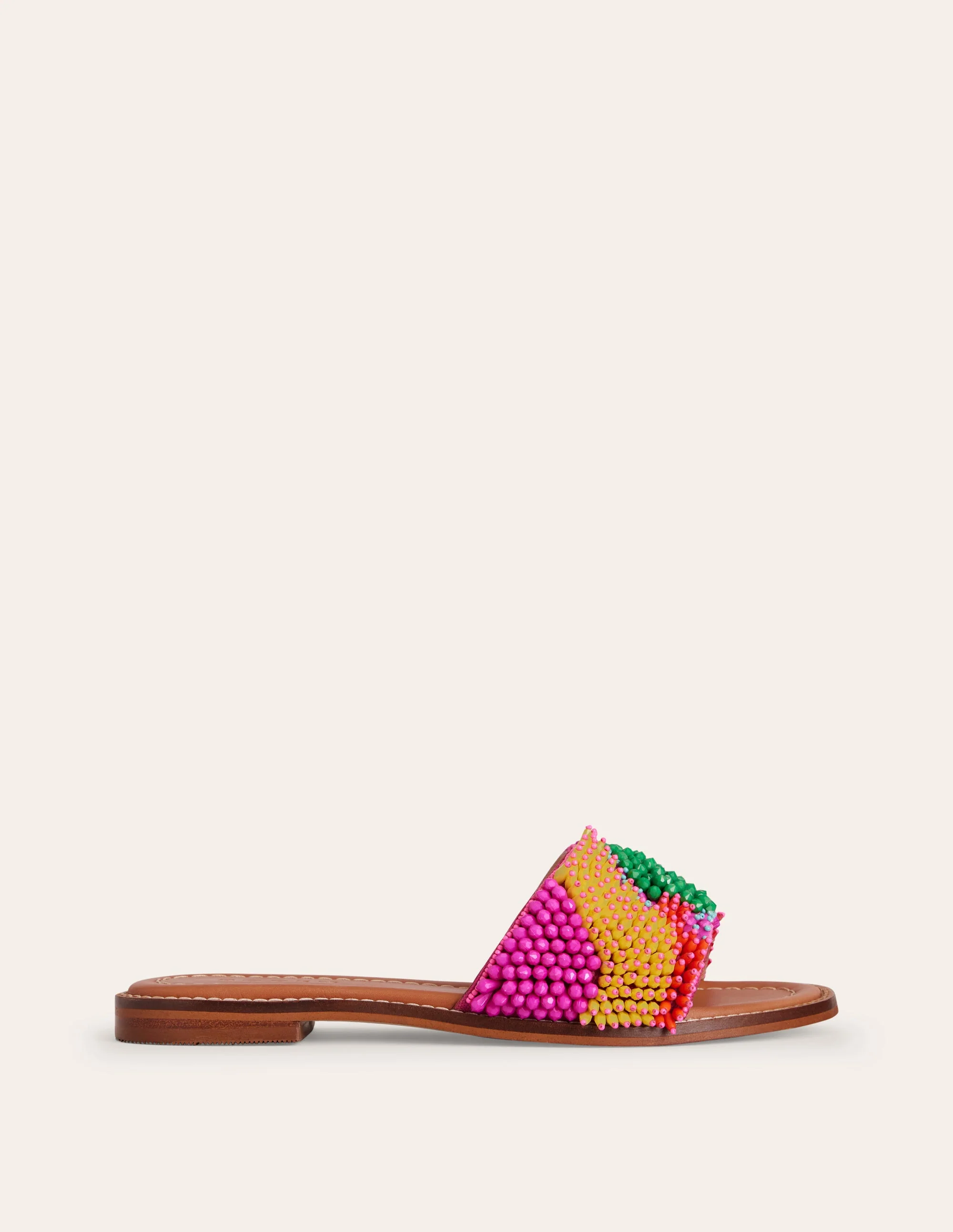 Multi-Beaded Flat Sandals-Multi - Image 2