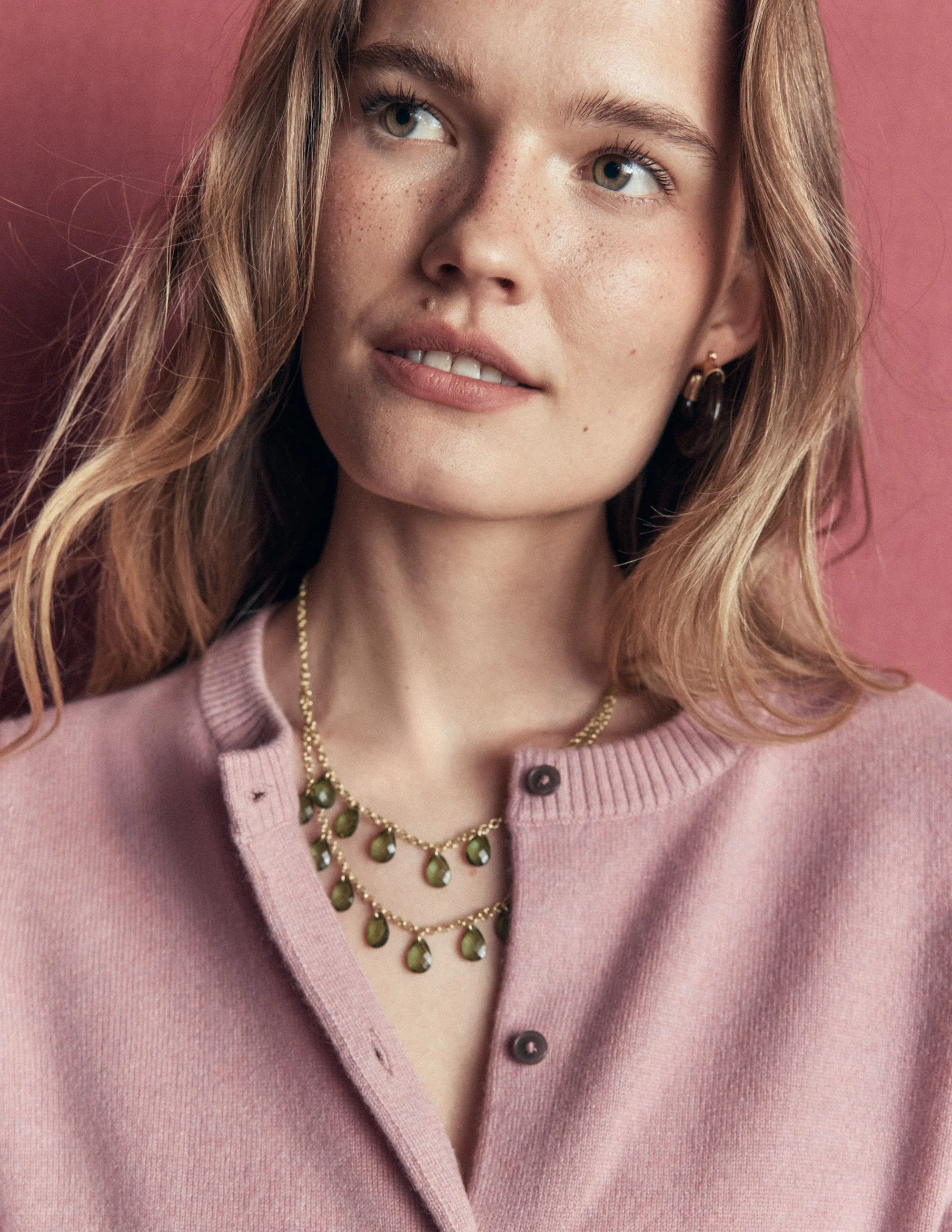 Multi Tear Necklace-Green