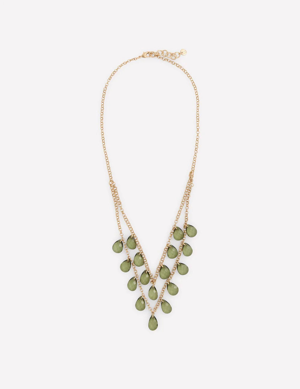 Multi Tear Necklace-Green - Image 2