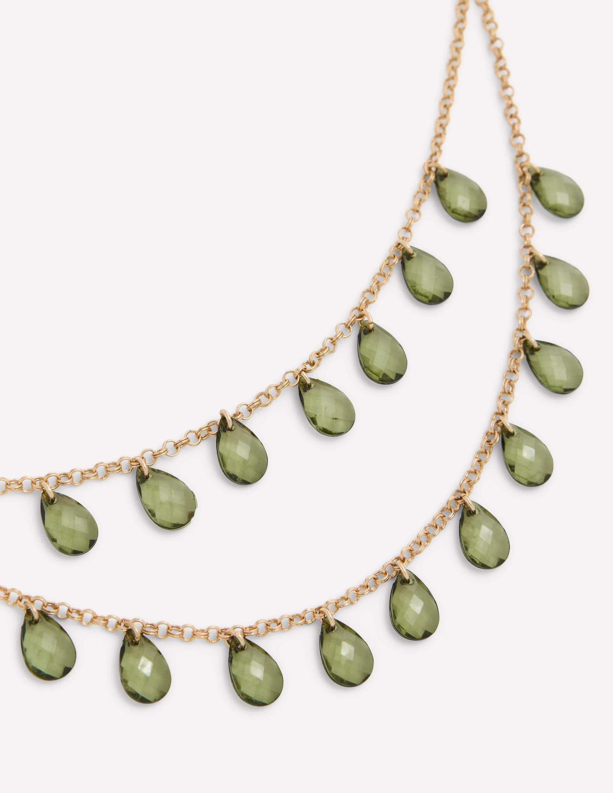 Multi Tear Necklace-Green - Image 3