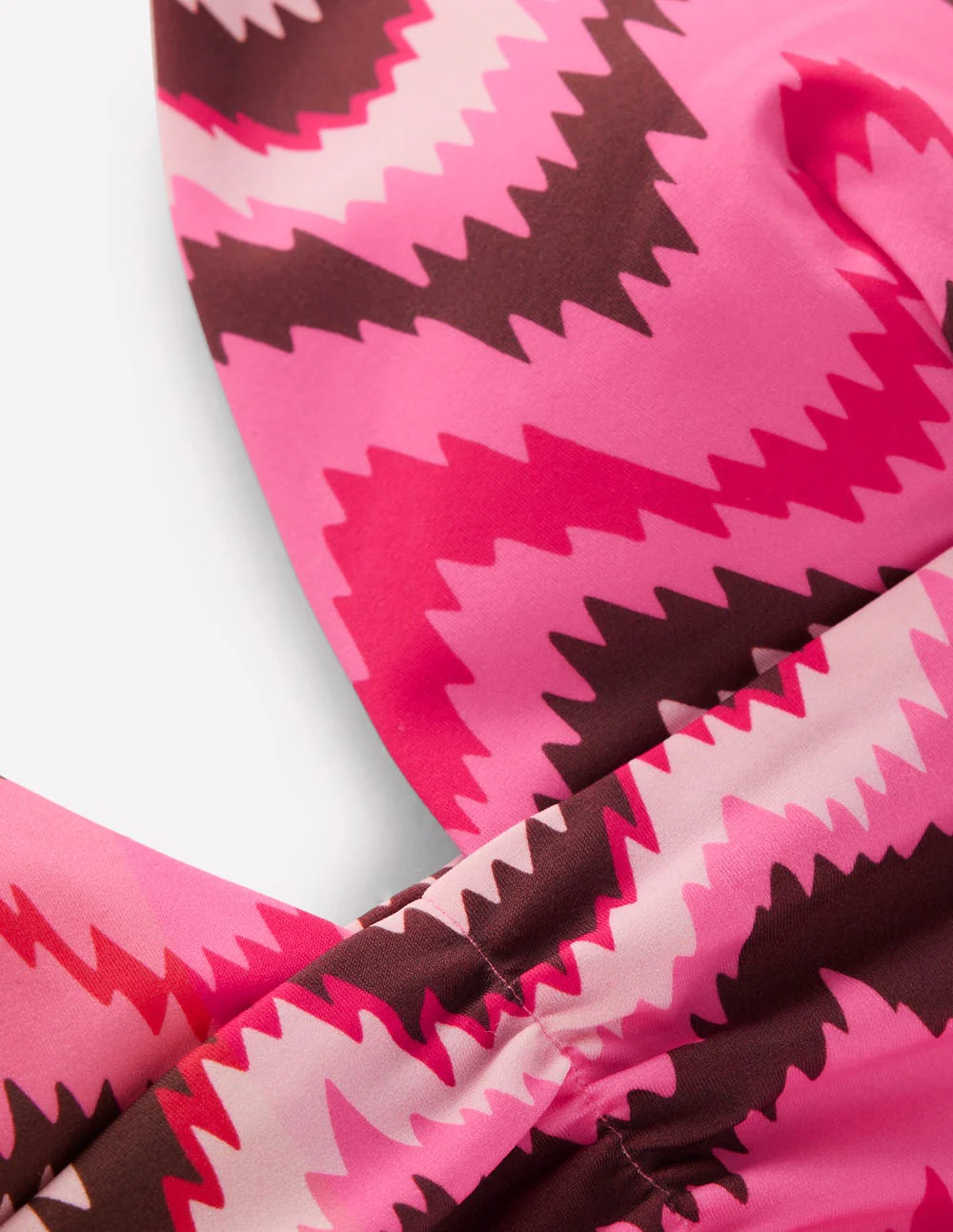 Mykonos Deep V Bikini Top-Pink, Zig zag wave - Image 8