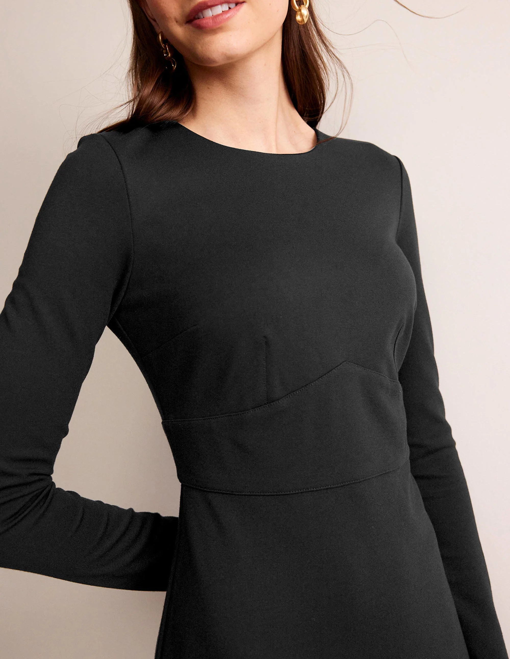 Nadia Jersey Midi Dress-Black - Image 2
