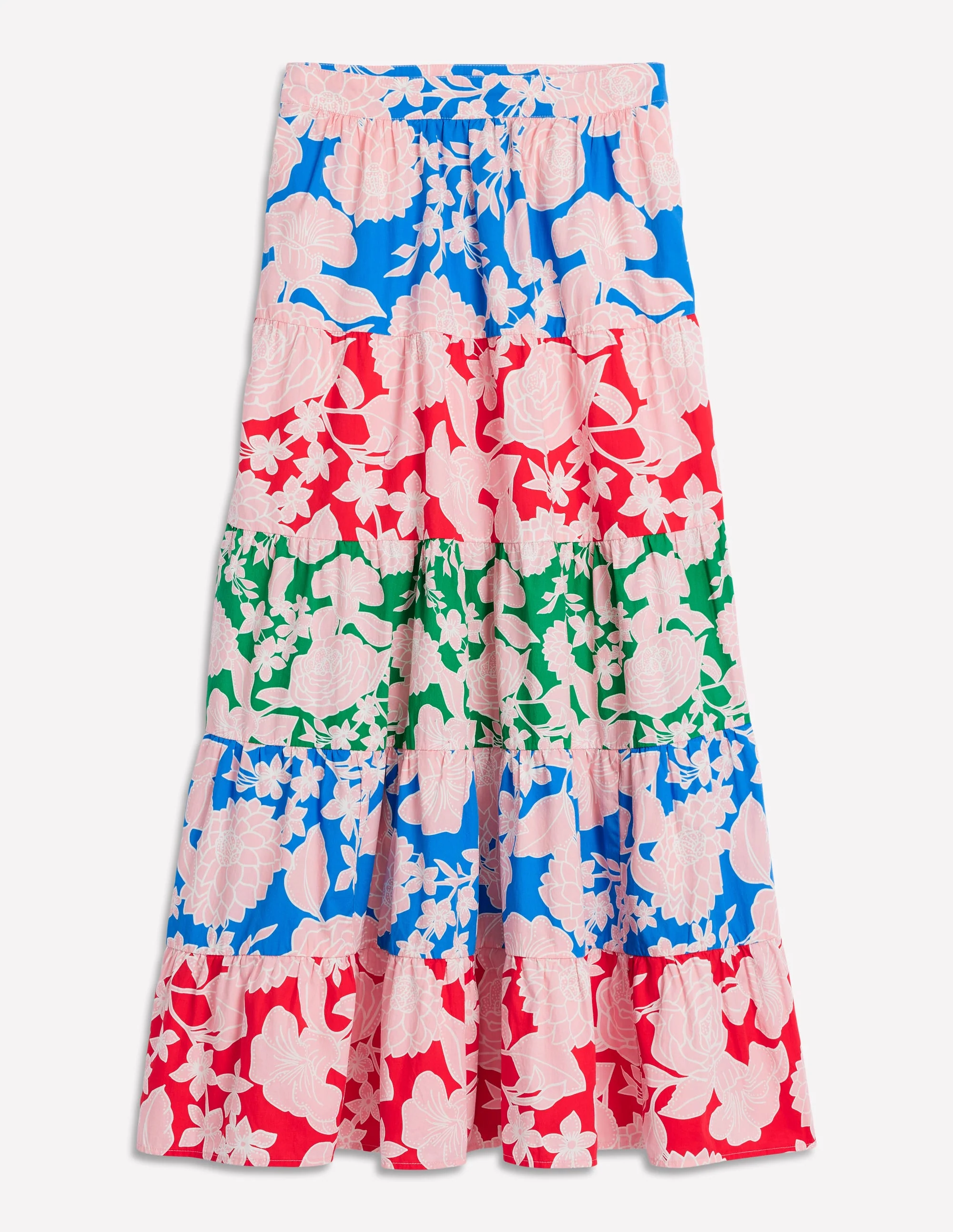 Nadia Poplin Maxi Skirt-Multi, Blossom Cascade - Image 5