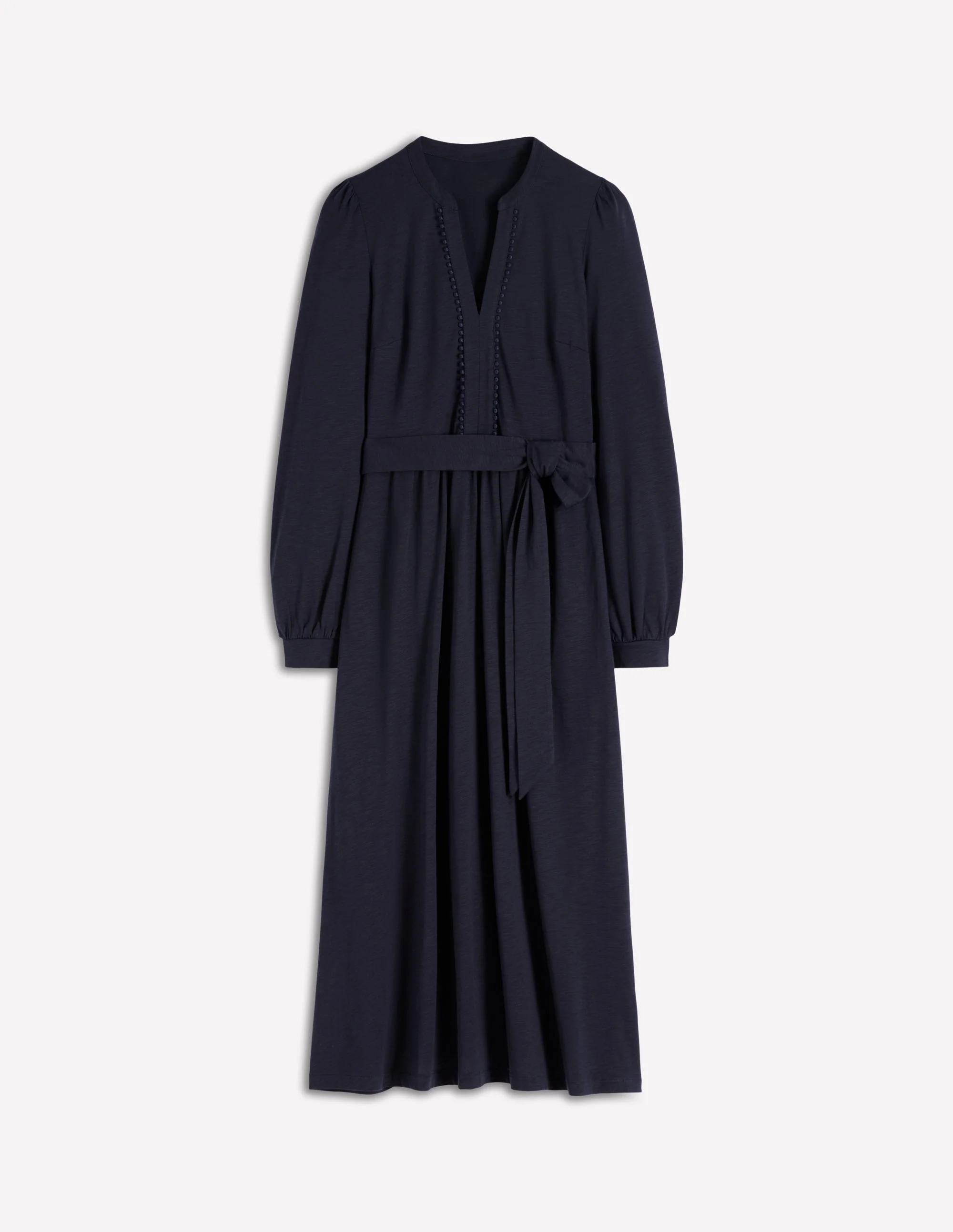 Naomi Long Sleeve Jersey Dress-Navy - Image 5