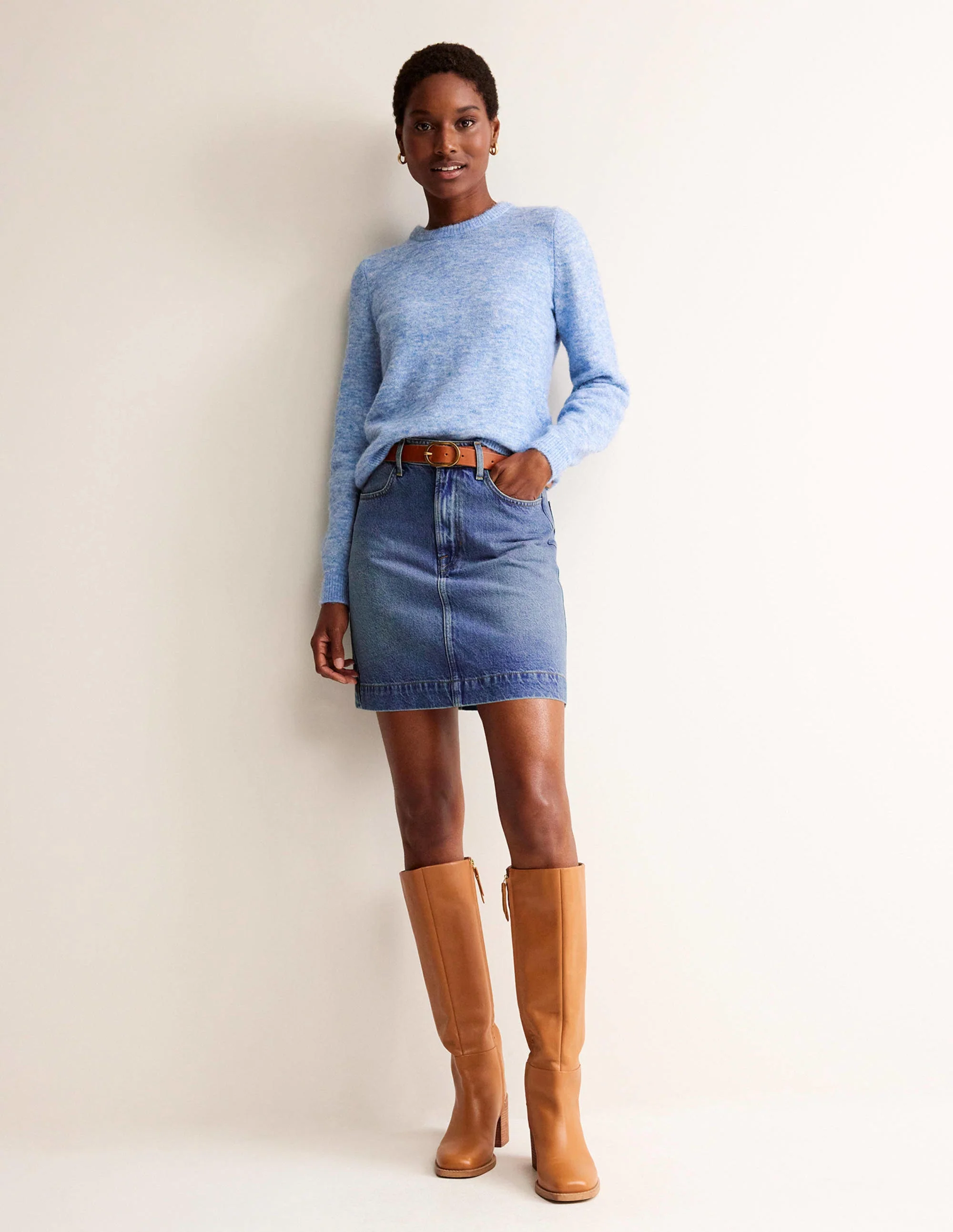 Nell Denim Mini Skirt-Mid Vintage