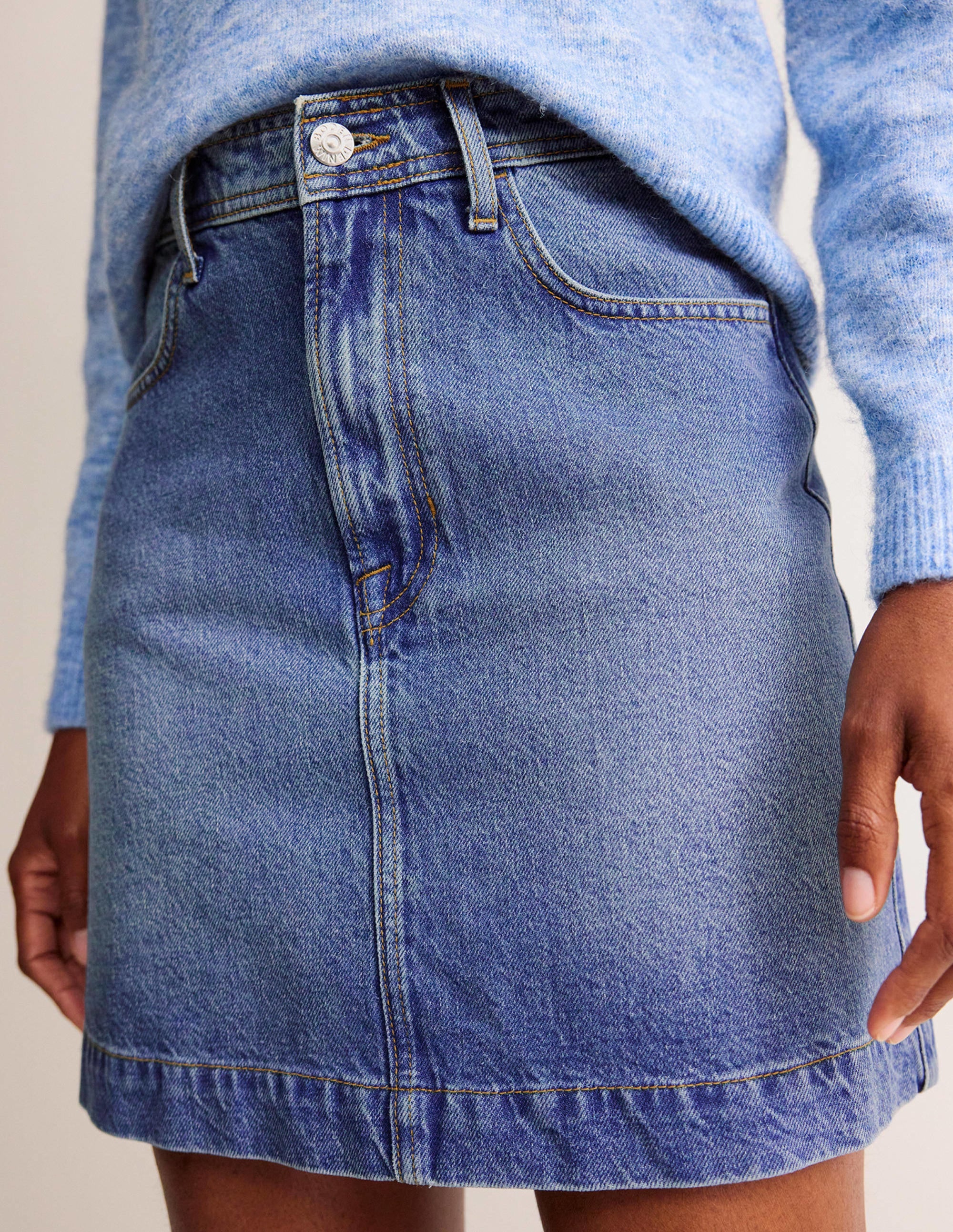Nell Denim Mini Skirt-Mid Vintage - Image 2
