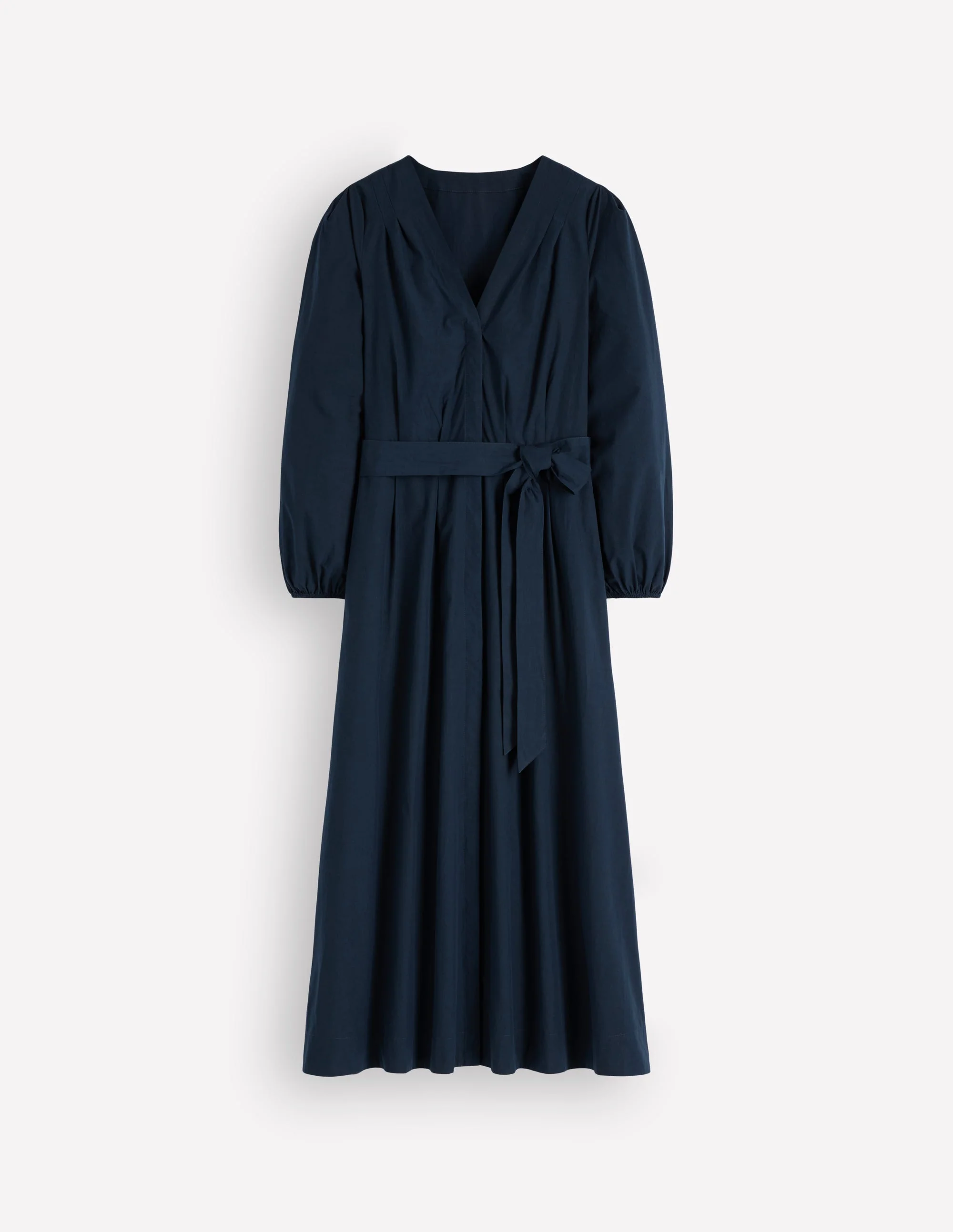 Nicola Cotton Midi Dress-Navy - Image 5