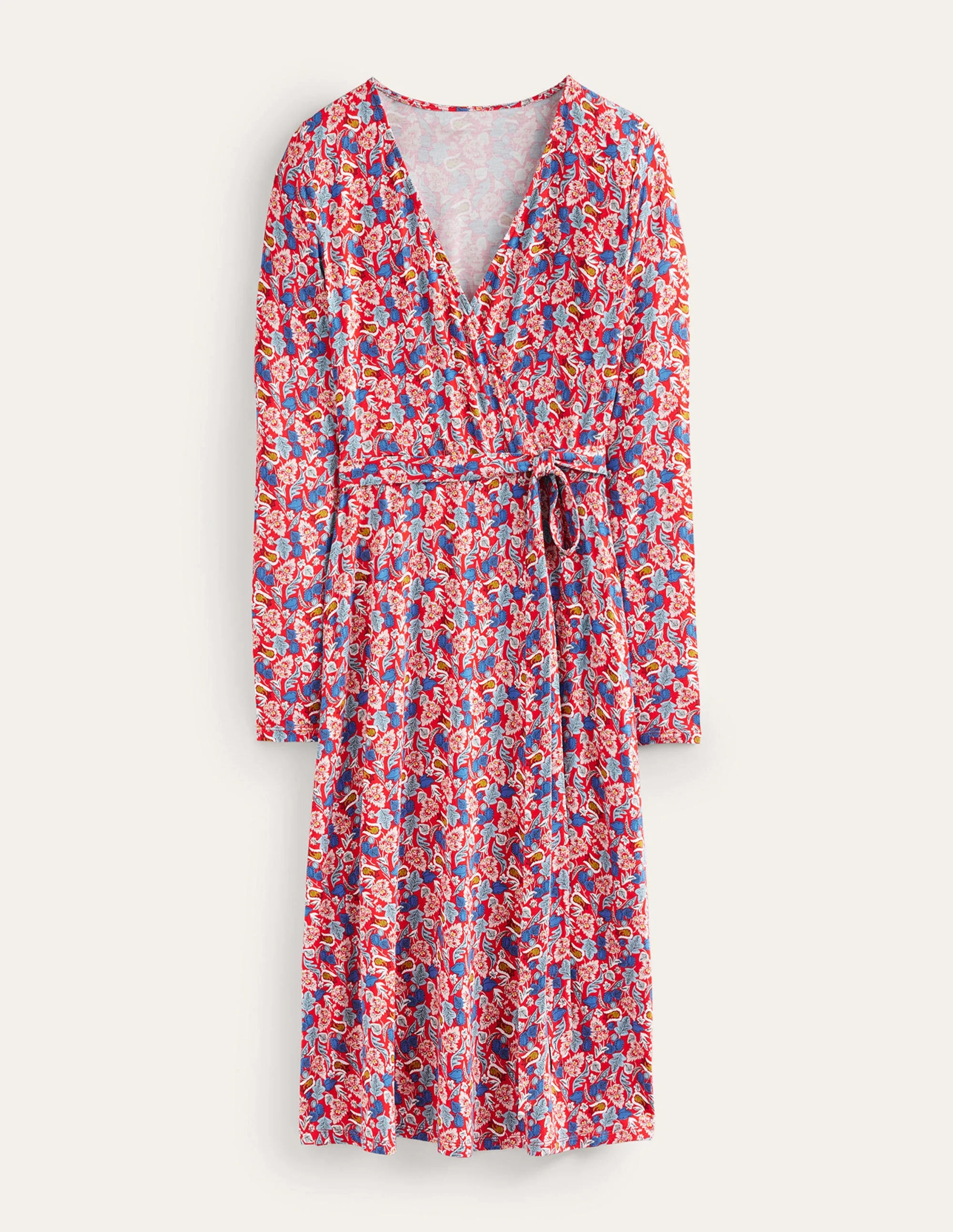 Nina Jersey Midi Dress-Hot Pepper, Tulip Bloom - Image 10