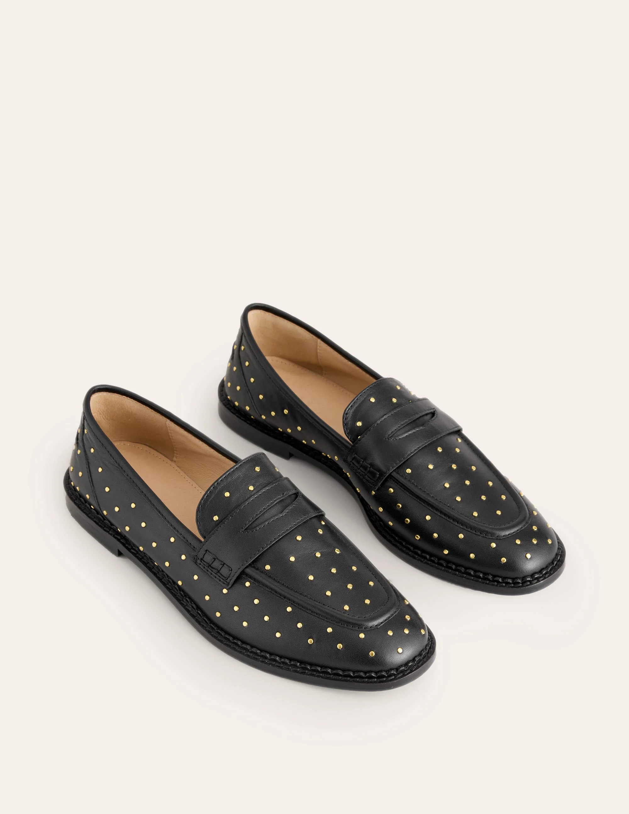 Nya Penny Loafers-Black Studs - Image 4