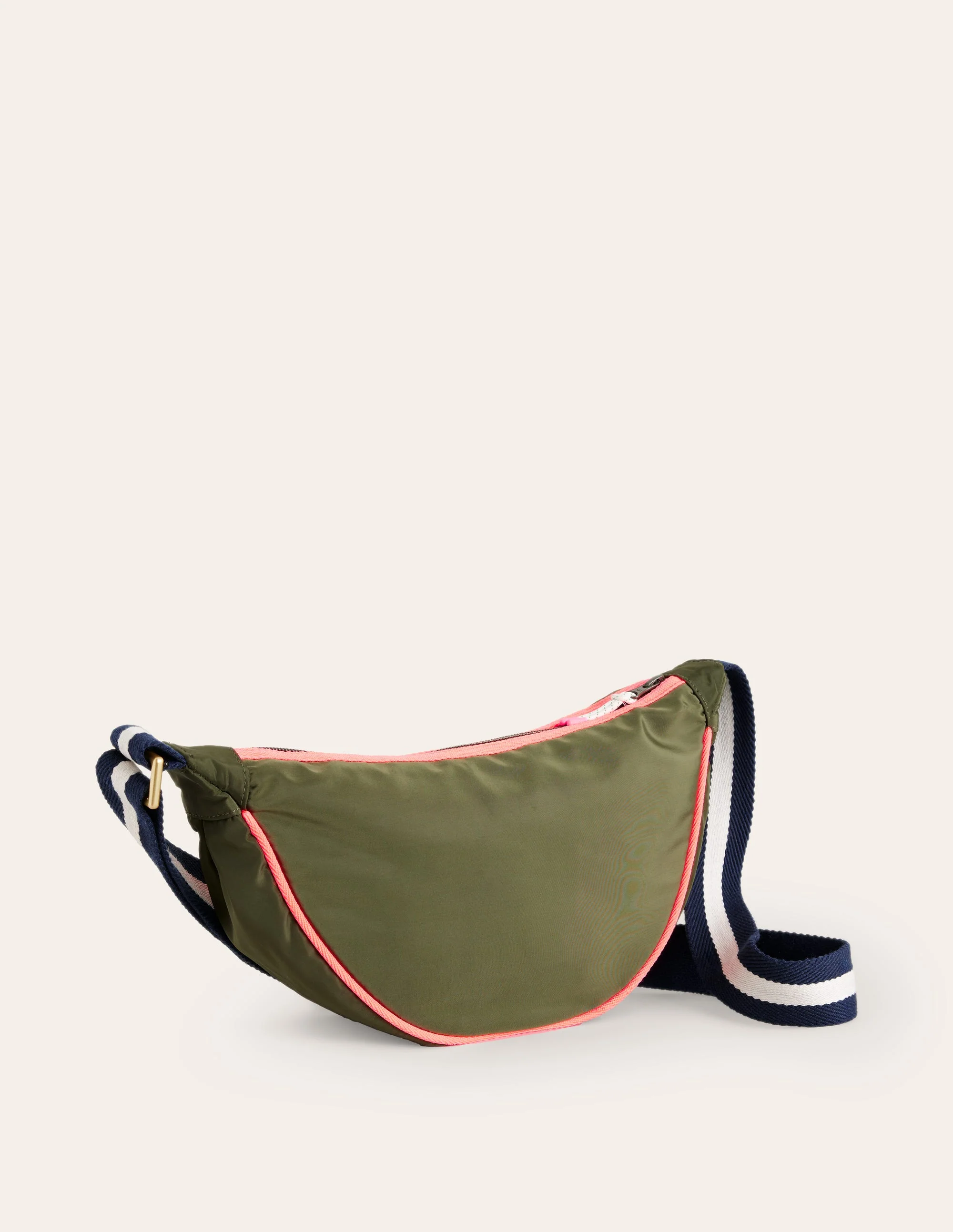 Nylon Cross-body Purse-Khaki - Image 3