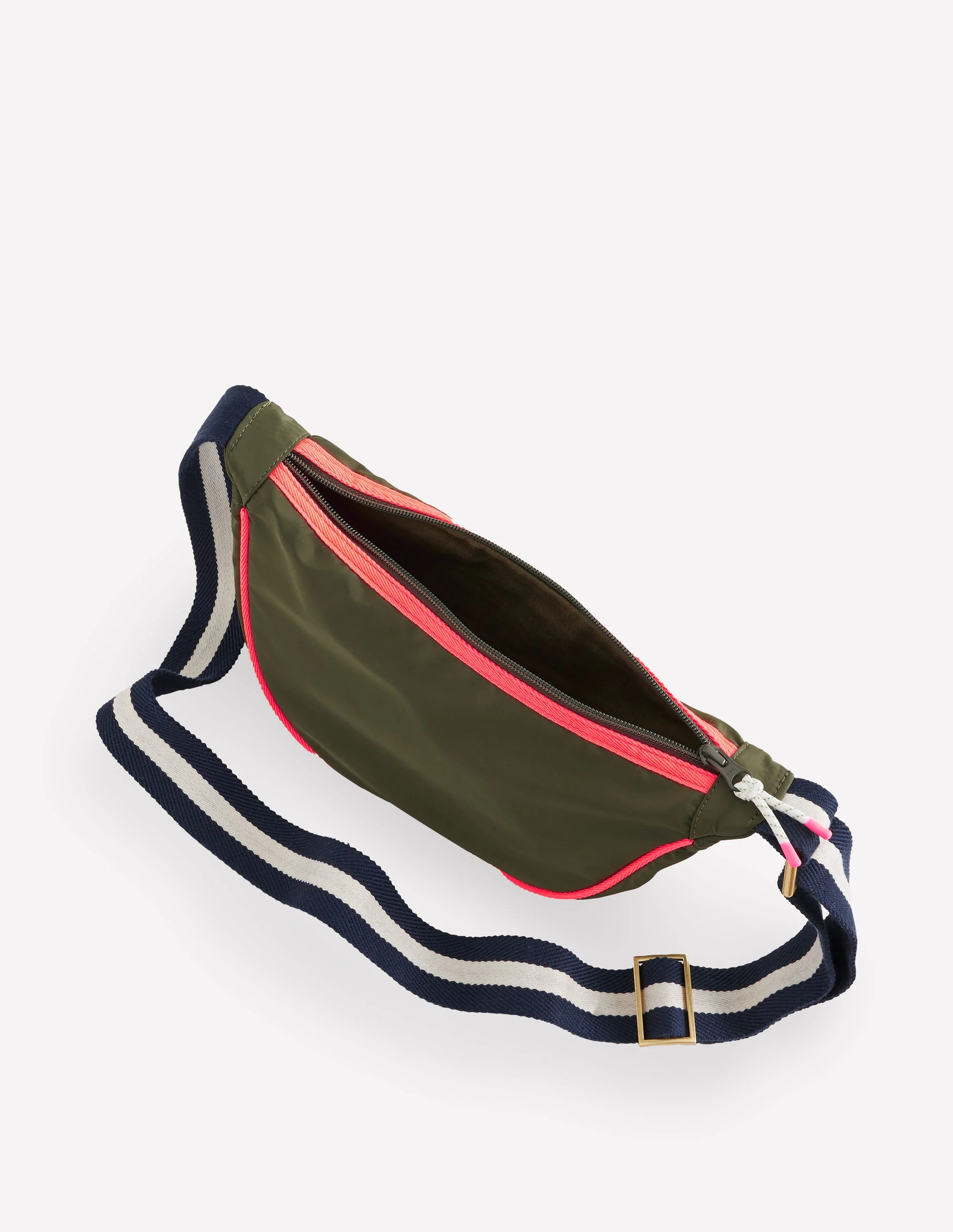 Nylon Cross-body Purse-Khaki - Image 4