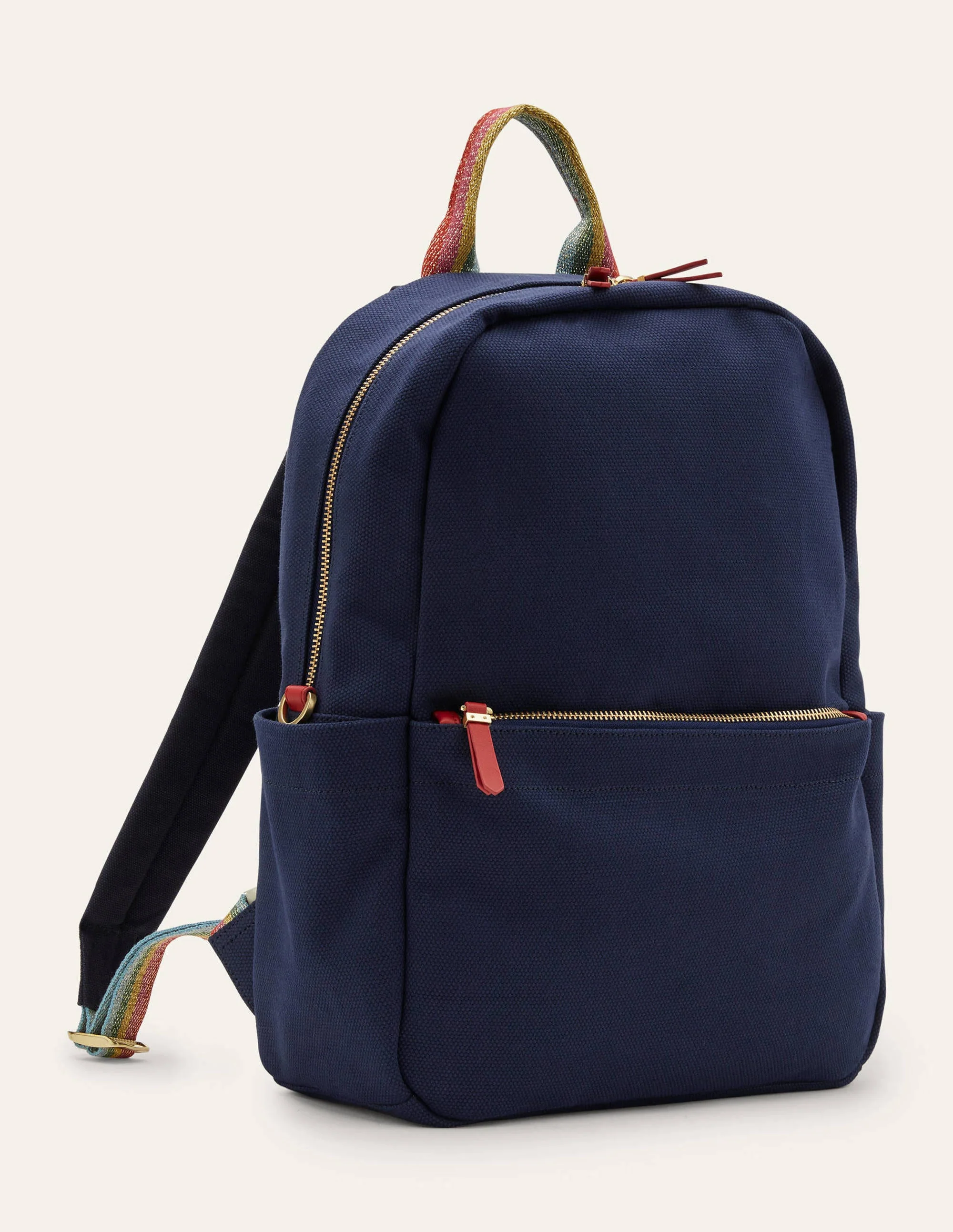 Olivia Canvas Backpack-Navy - Image 3