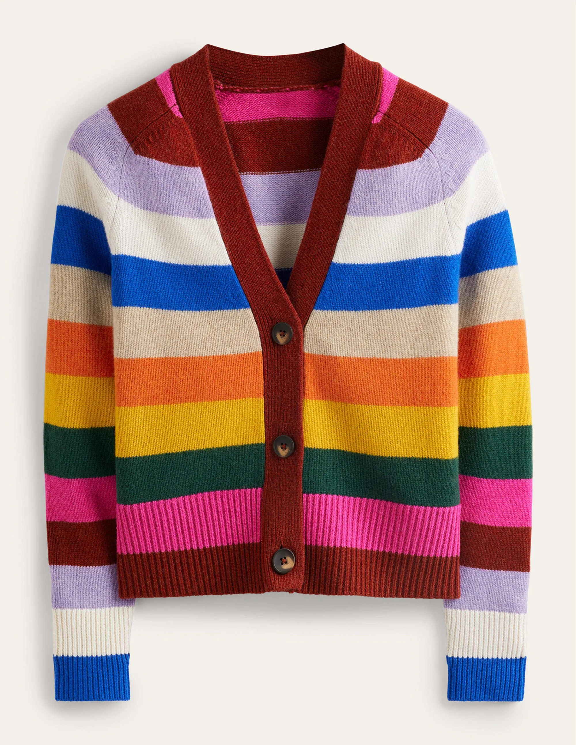 Olivia Merino Cardigan-Rainbow Multi - Image 6