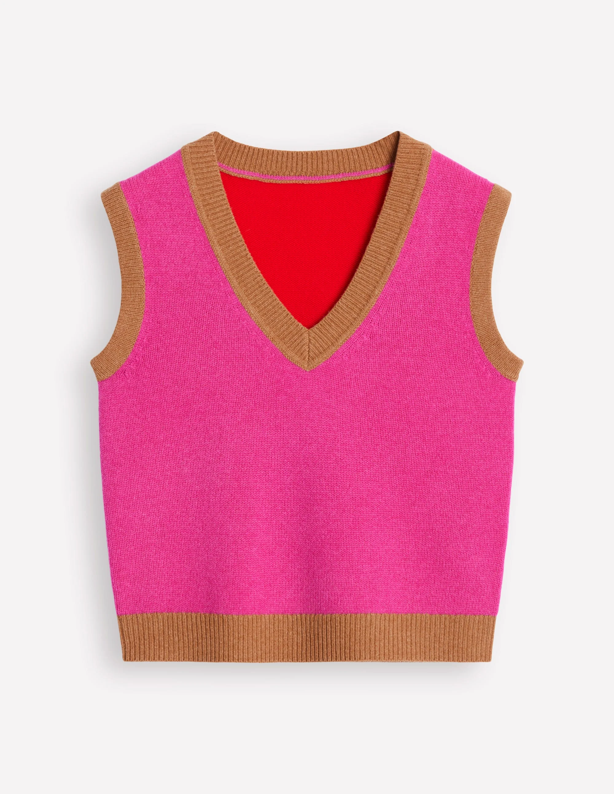 Olivia Merino Vest-Party Pink - Image 7