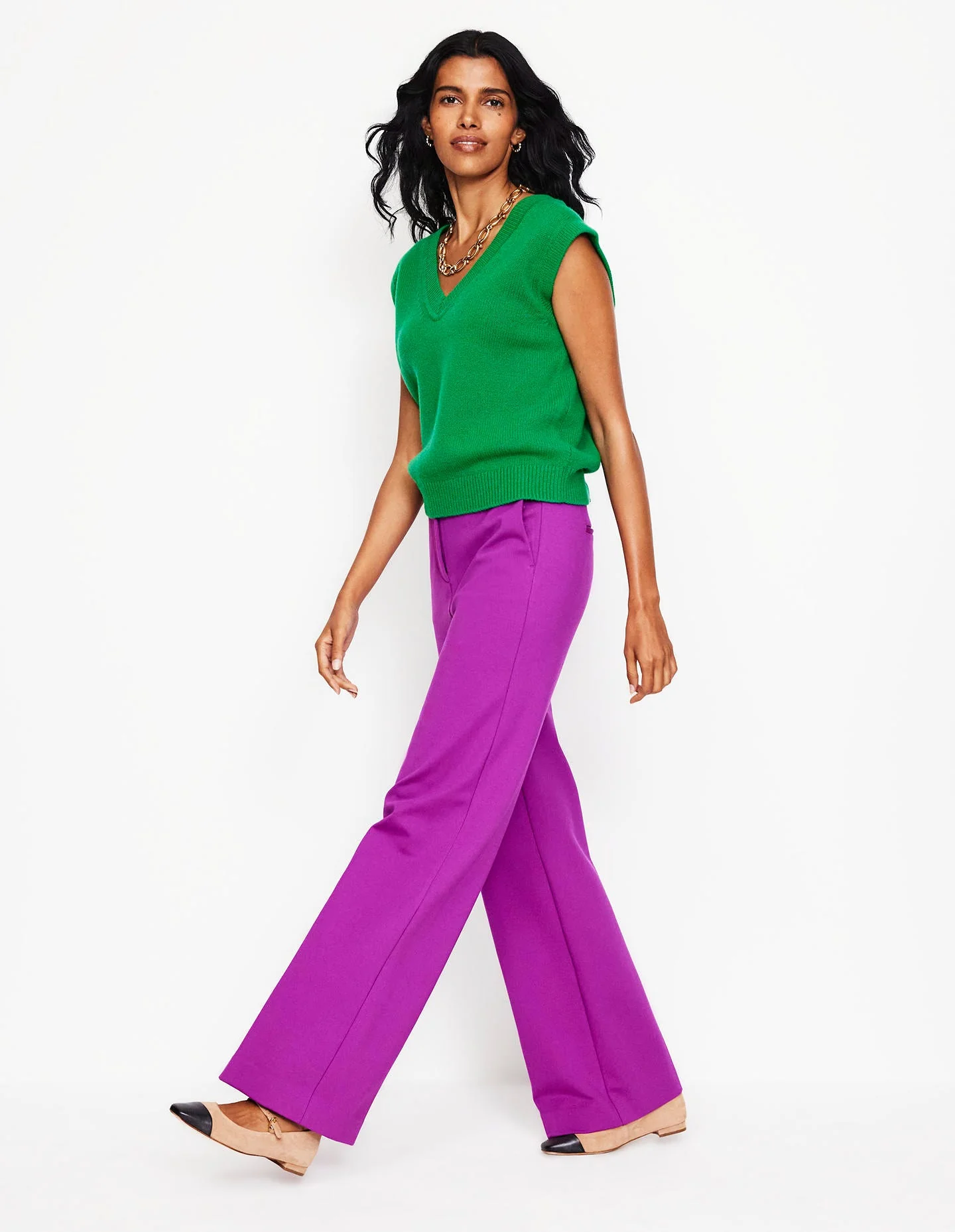 Olivia Merino Vest-Rich Emerald Green - Image 5