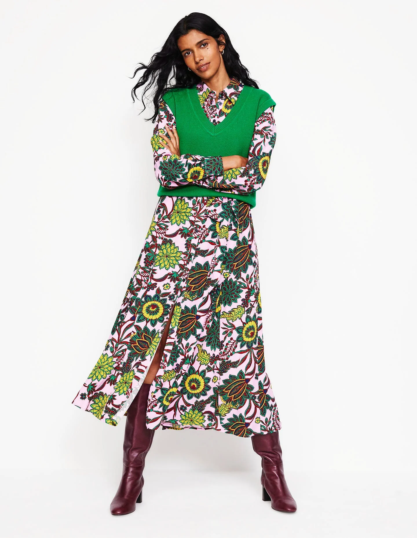 Olivia Merino Vest-Rich Emerald Green - Image 6