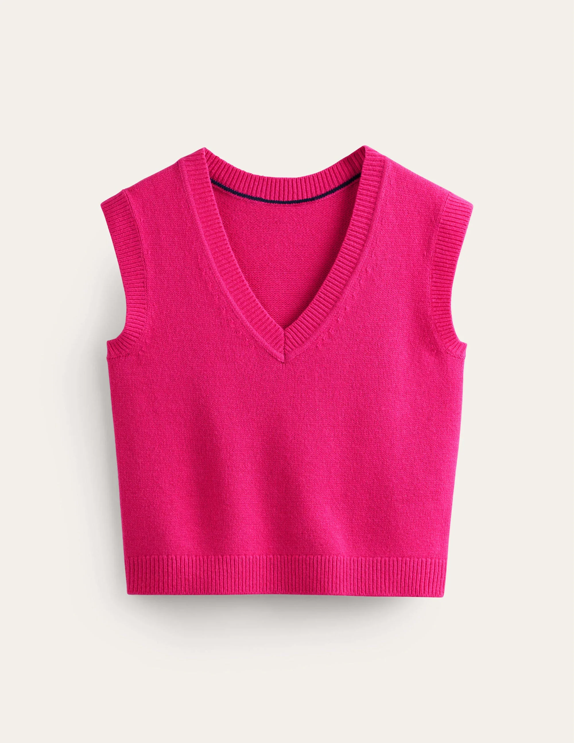 Olivia Merino Vest-Vibrant Pink - Image 5