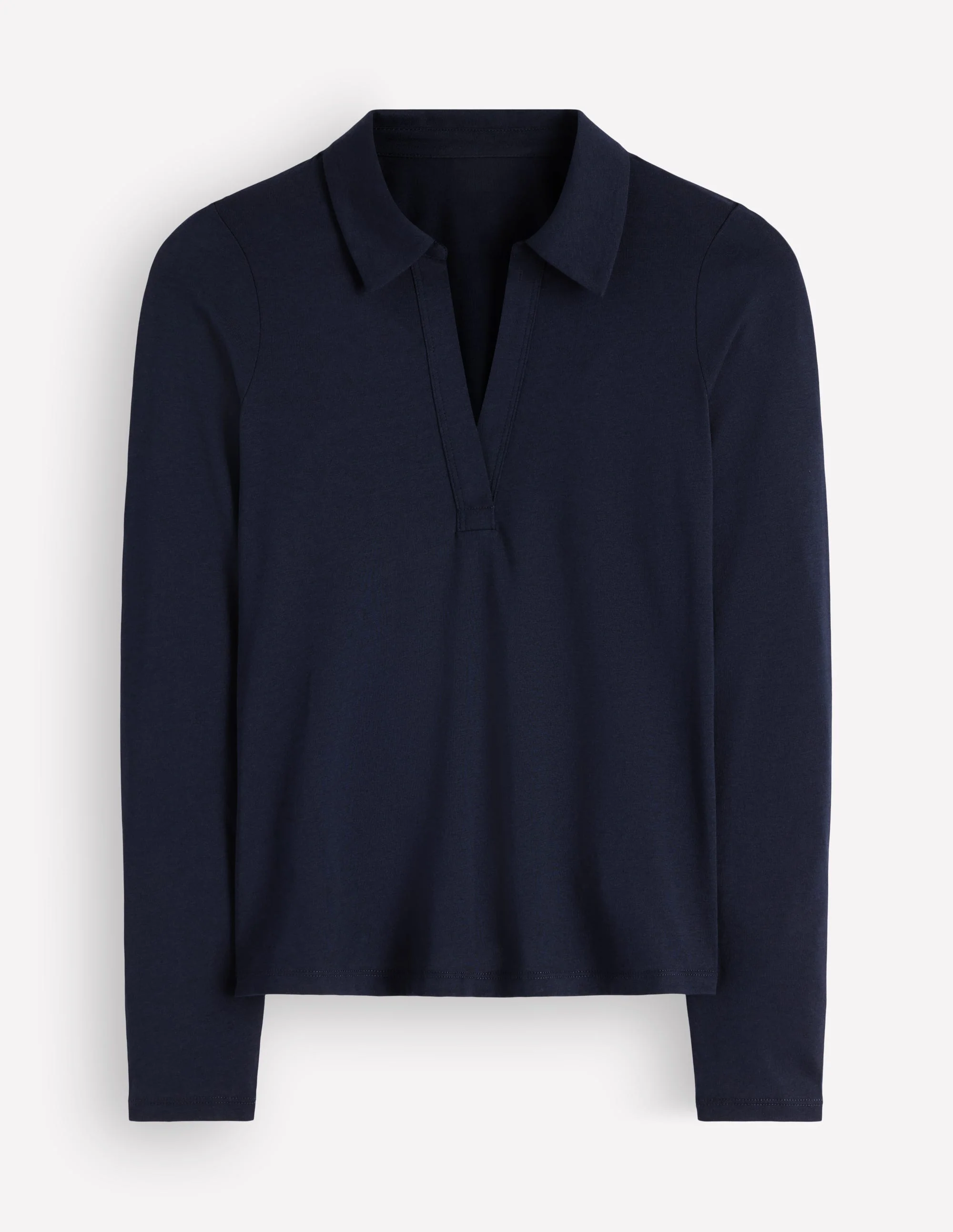 Open Collar Notch Neck-Navy - Image 6