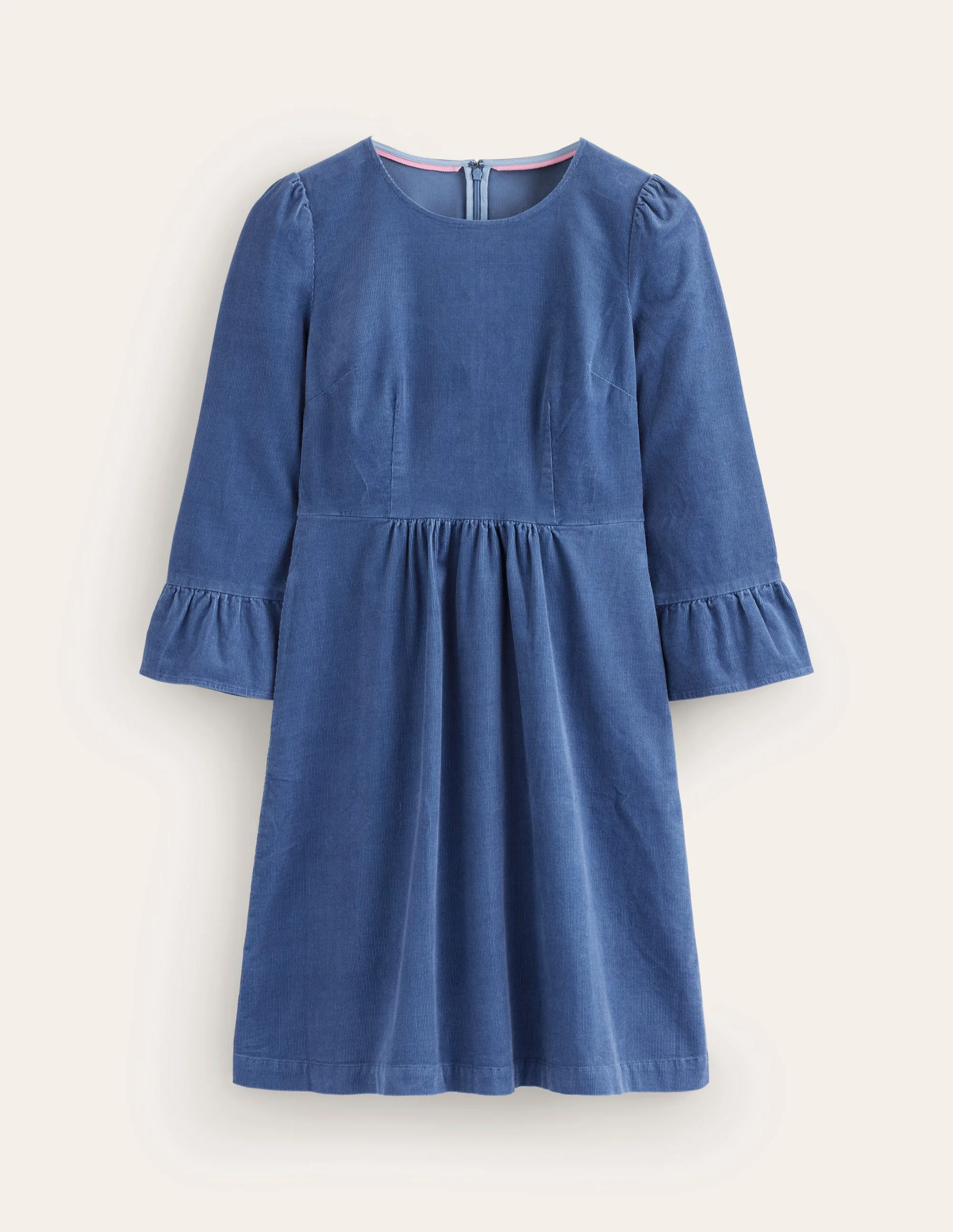 Ora Short Cord Dress-Denim Blue - Image 5