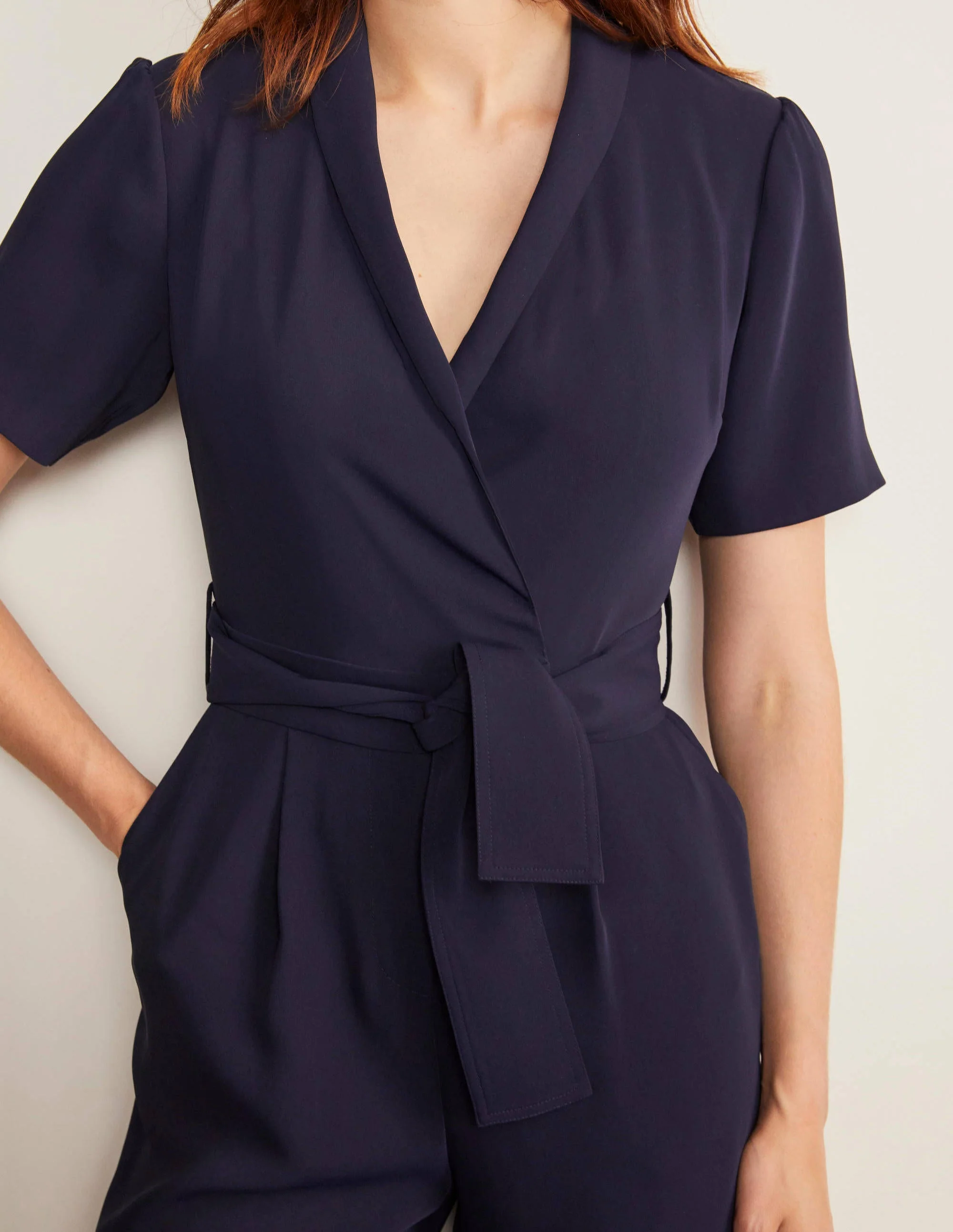 Ottoline Wrap Jumpsuit-Navy - Image 3