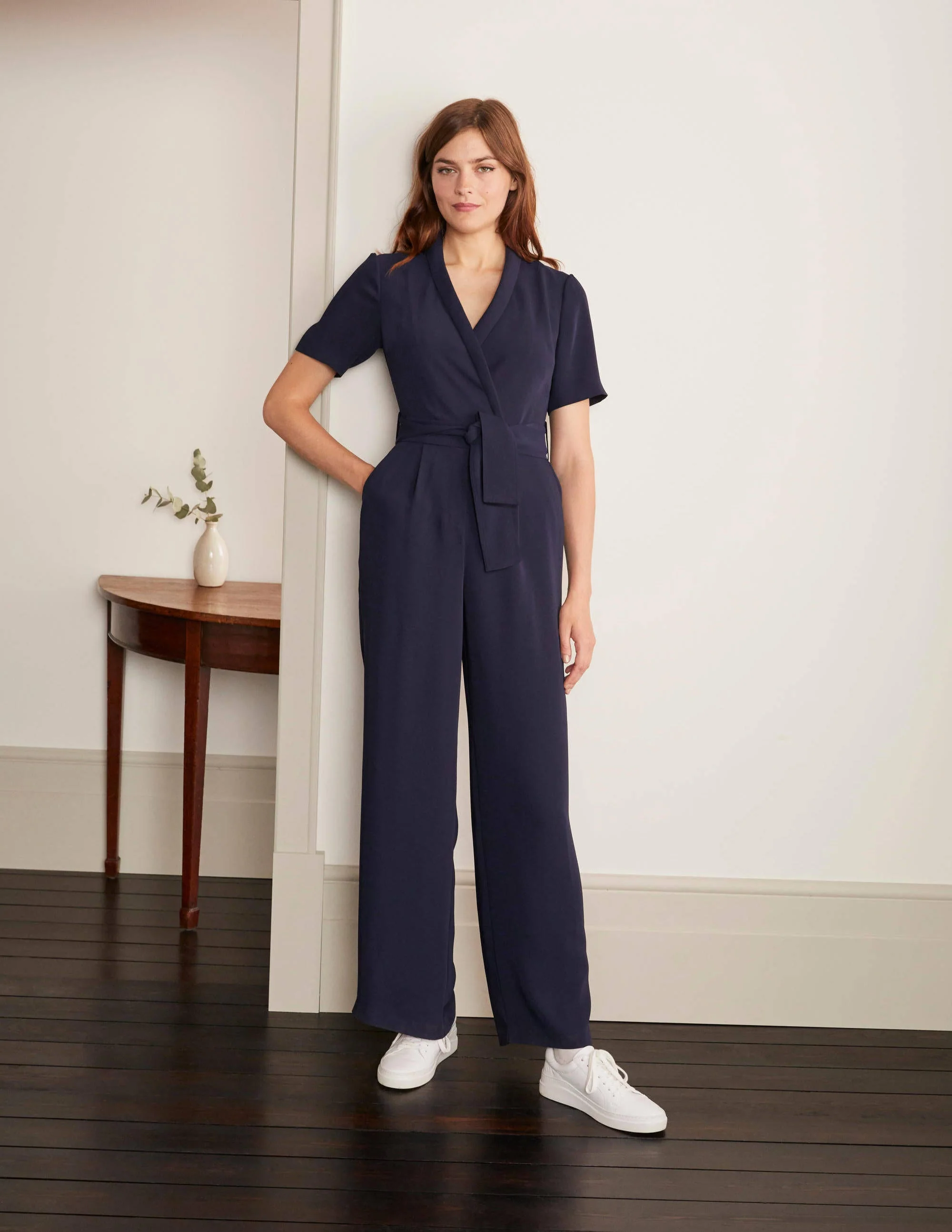 Ottoline Wrap Jumpsuit-Navy - Image 4