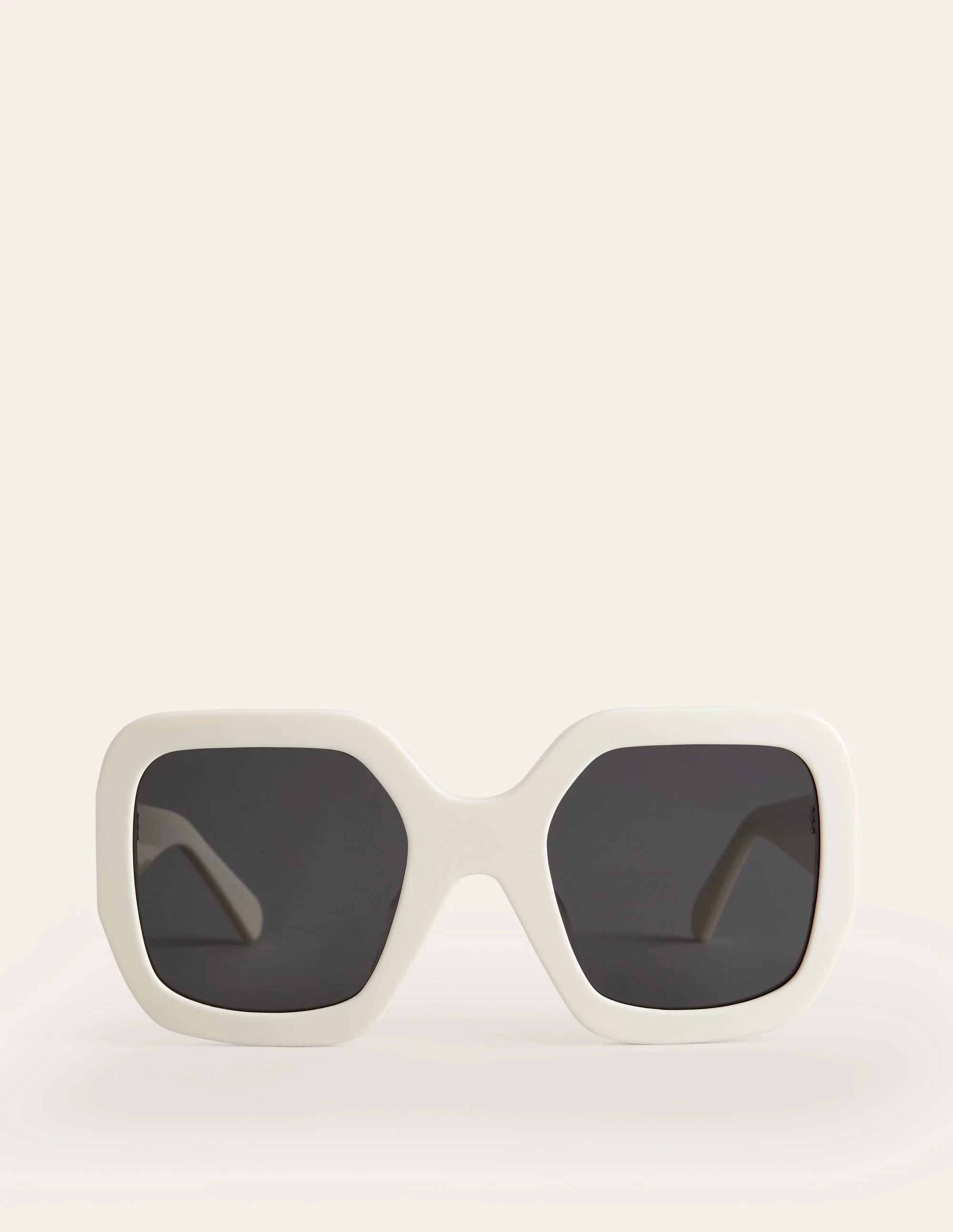 Oversized Square Sunglasses-White - Image 2