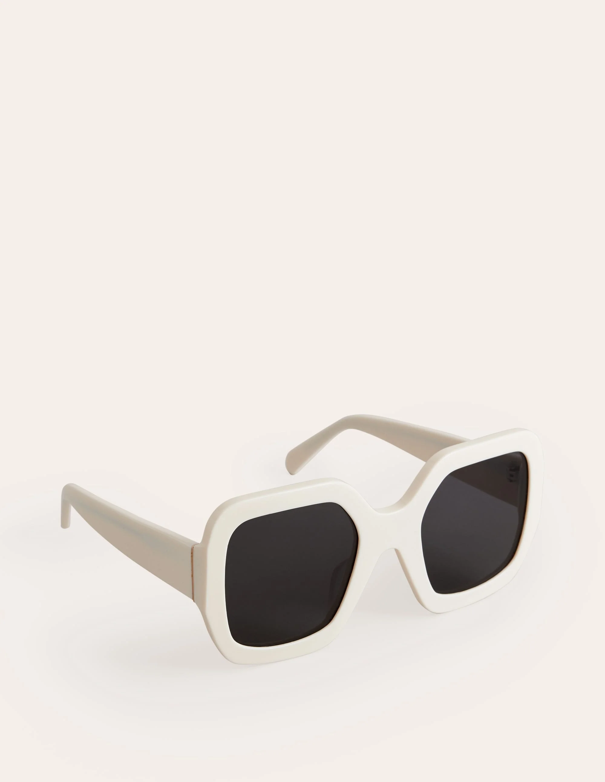Oversized Square Sunglasses-White - Image 3