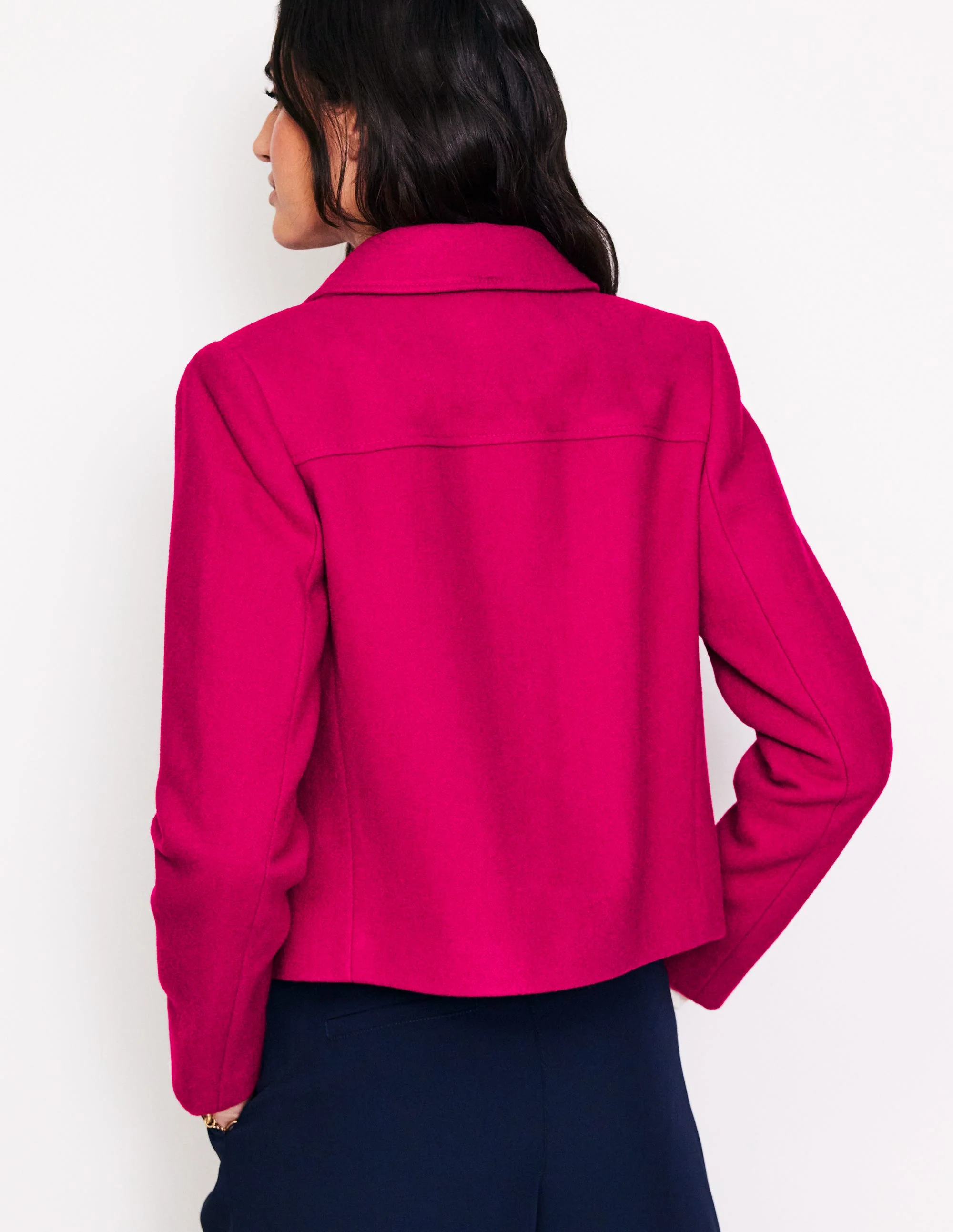 Oxford Melton Jacket-Cherry Jam - Image 3