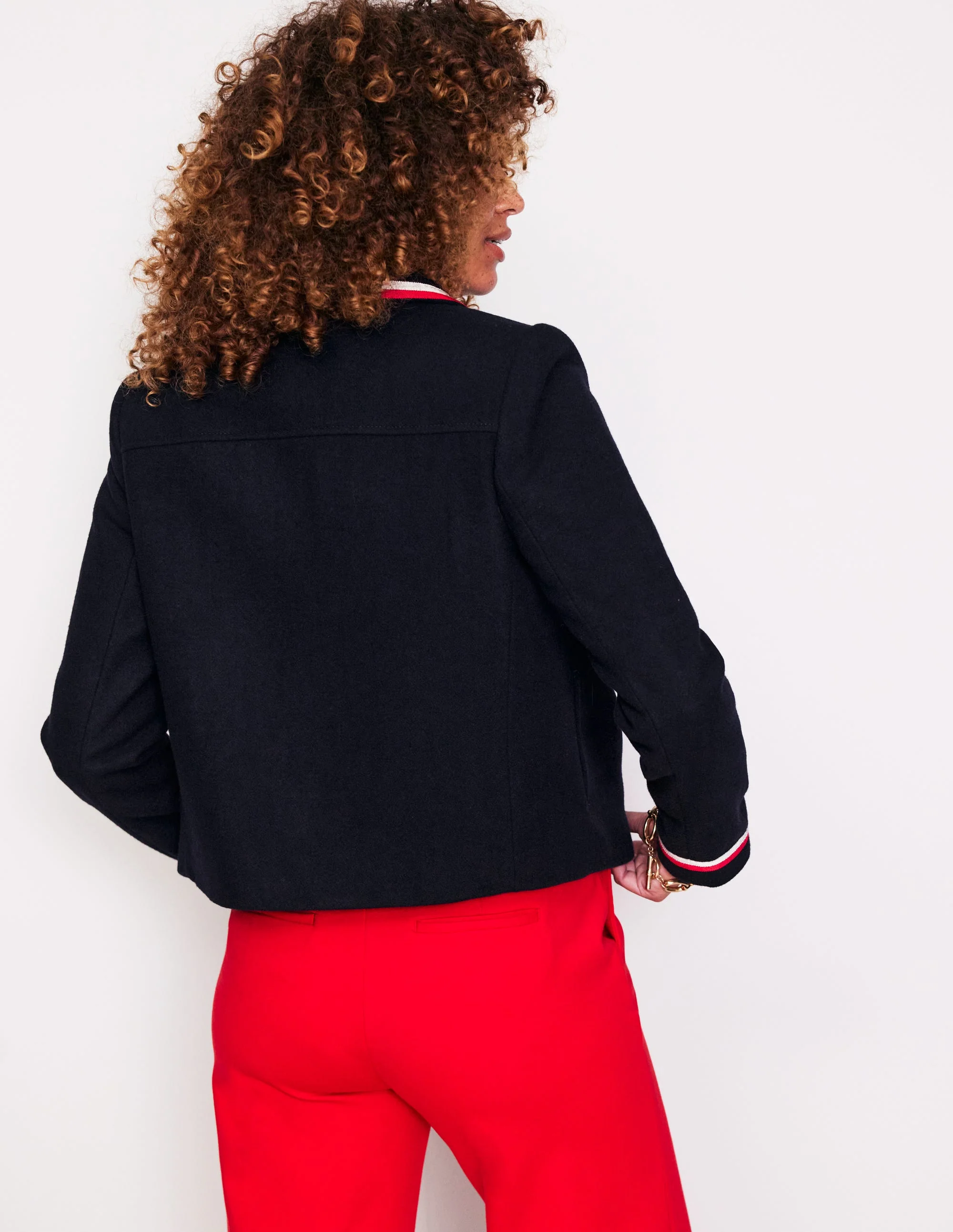 Oxford Melton Jacket-Navy - Image 3
