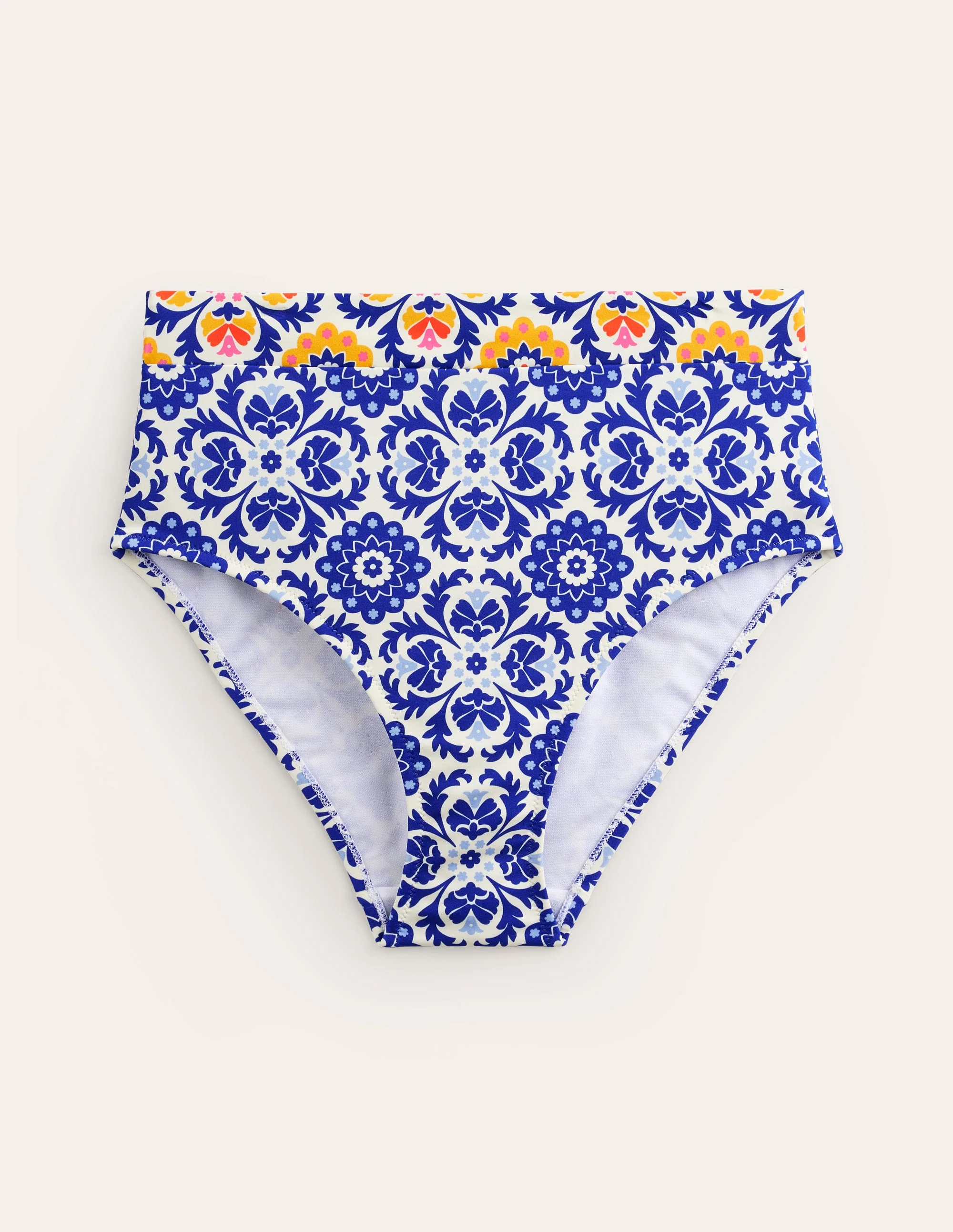 Panel High Waist Bottoms-Surf the Web, Mosaic Bloom - Image 5