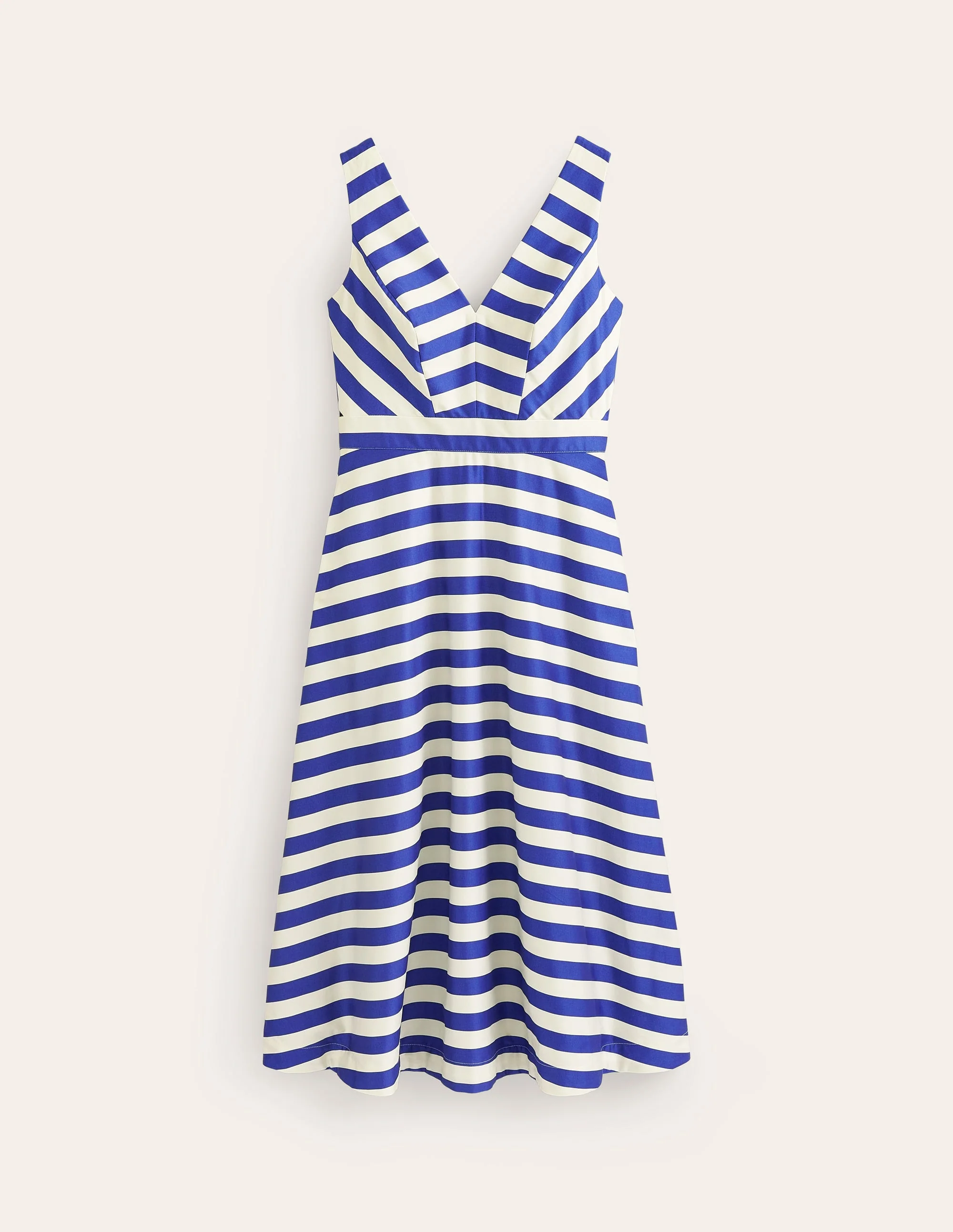 Panelled Bodice Midi Dress-Surf the Web Stripe - Image 5